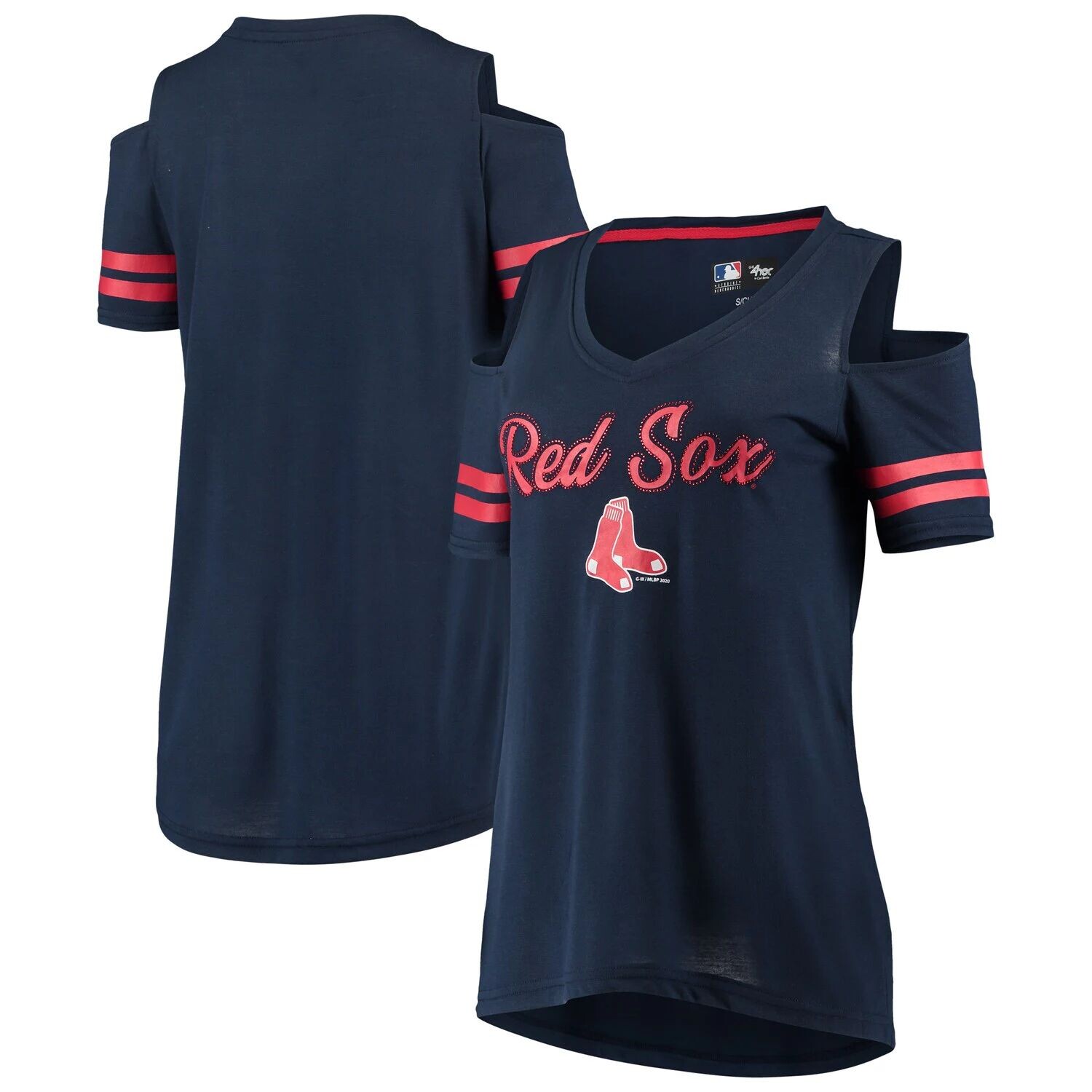 Женская футболка G-III 4Her by Carl Banks Navy Boston Red Sox Extra Inning с открытыми плечами G-III
Женская футболка G-III 4Her by Carl Banks Navy Boston Red Sox Extra Inning с открытыми плечами G-III