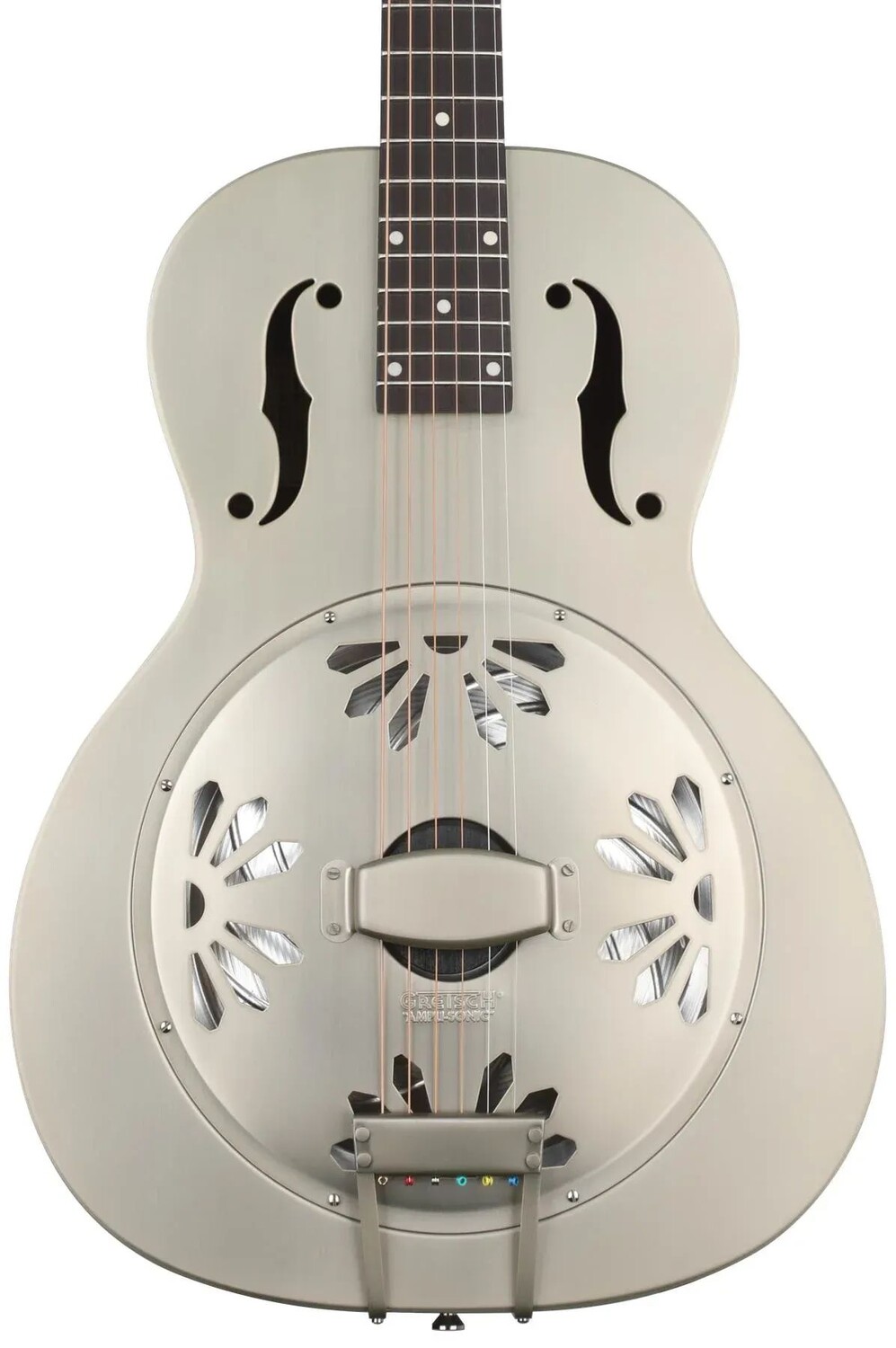 Металлический резонатор Gretsch G9201 Honey Dipper с круглым вырезом — корпус из латуни, накладка на гриф Padauk
Металлический резонатор Gretsch G9201 Honey Dipper с круглым вырезом — корпус из латуни, накладка на гриф Padauk