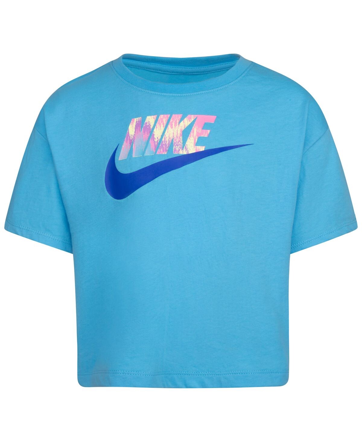 Свободная футболка с короткими рукавами и принтом для маленьких девочек Club Nike
Свободная футболка с короткими рукавами и принтом для маленьких девочек Club Nike