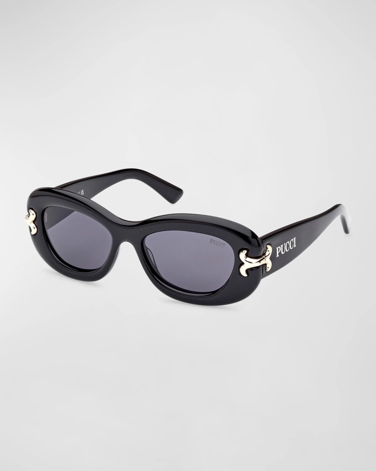 Круглые солнцезащитные очки из филигранного ацетата Emilio Pucci, цвет Shiny Black Pale Gold White Smoke Blue Lenses
Круглые солнцезащитные очки из филигранного ацетата Emilio Pucci, цвет Shiny Black Pale Gold White Smoke Blue Lenses