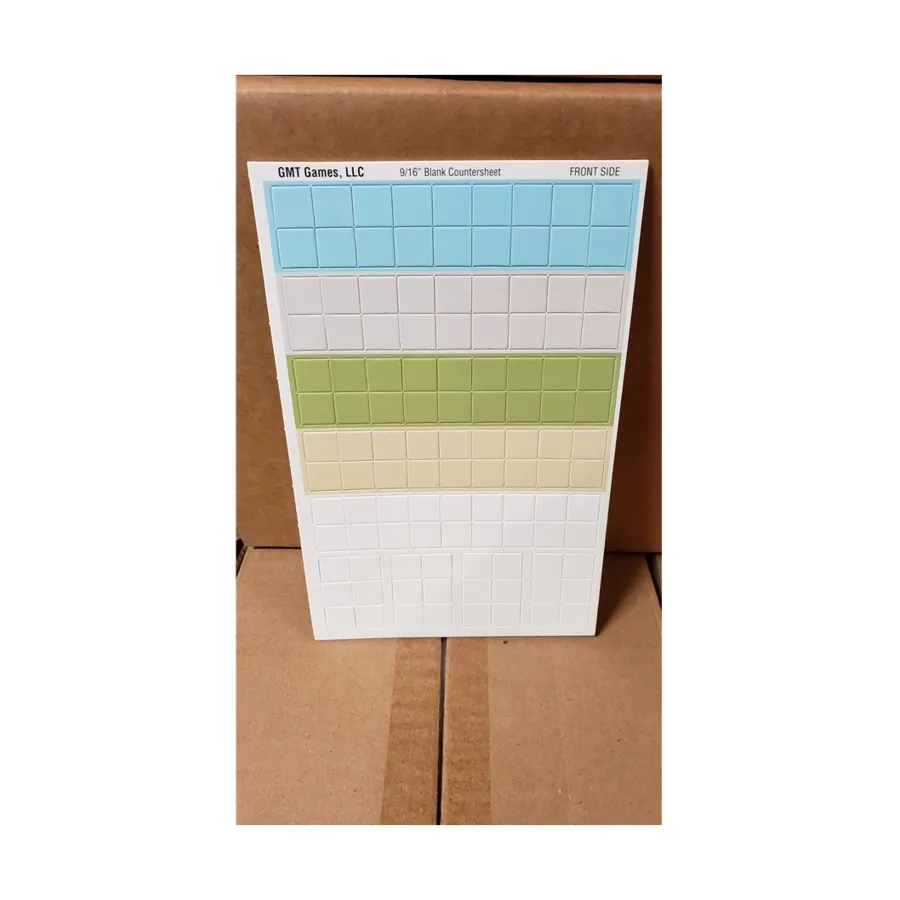 Пустой встречный лист 9/16 дюйма (разноцветный), Blank Counter Sheets, Counter Trays, Empty Wargame Boxes & Blank Hex Maps (GMT)
Пустой встречный лист 9/16 дюйма (разноцветный), Blank Counter Sheets, Counter Trays, Empty Wargame Boxes & Blank Hex Maps (GMT)