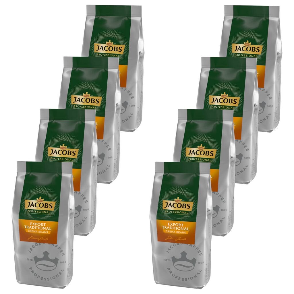 Кофе в зернах JACOBS Professional Export Traditional Crema поразительный 8 х 1 кг кофейных зерен
Кофе в зернах JACOBS Professional Export Traditional Crema поразительный 8 х 1 кг кофейных зерен