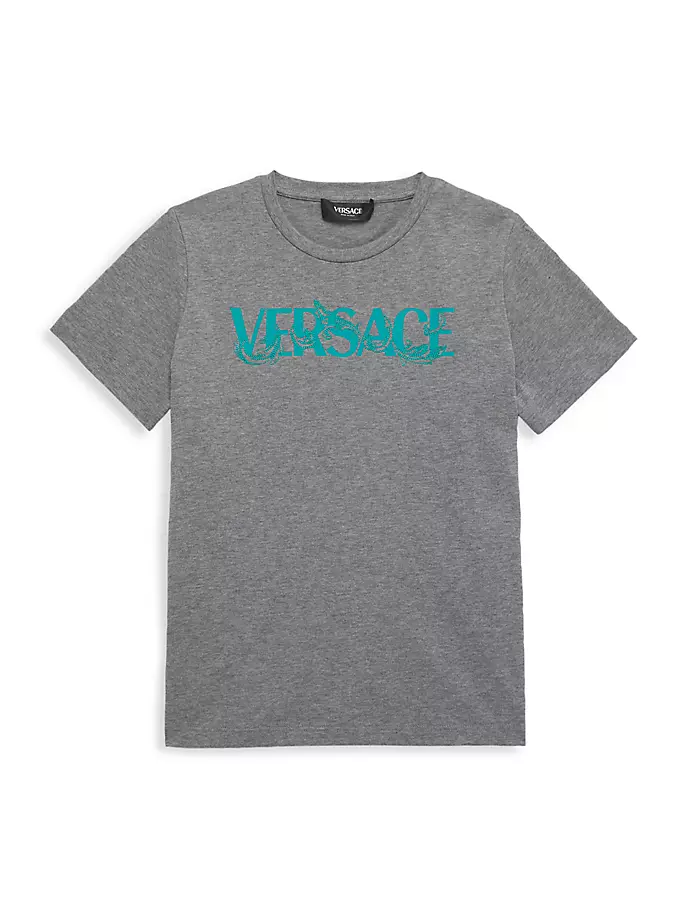 Футболка с круглым вырезом и логотипом Little Girl's & Girl's Versace, серый
Футболка с круглым вырезом и логотипом Little Girl's & Girl's Versace, серый