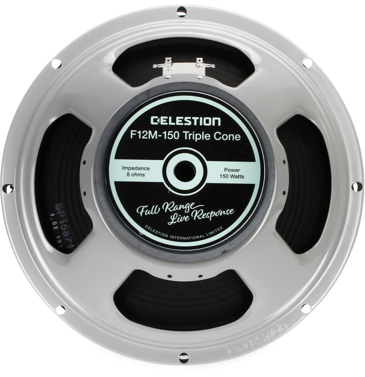 Сменный динамик гитарного усилителя Celestion F12M-150 с тройным конусом, 12 дюймов, мощность 150 Вт, сопротивление 8 Ом
Сменный динамик гитарного усилителя Celestion F12M-150 с тройным конусом, 12 дюймов, мощность 150 Вт, сопротивление 8 Ом