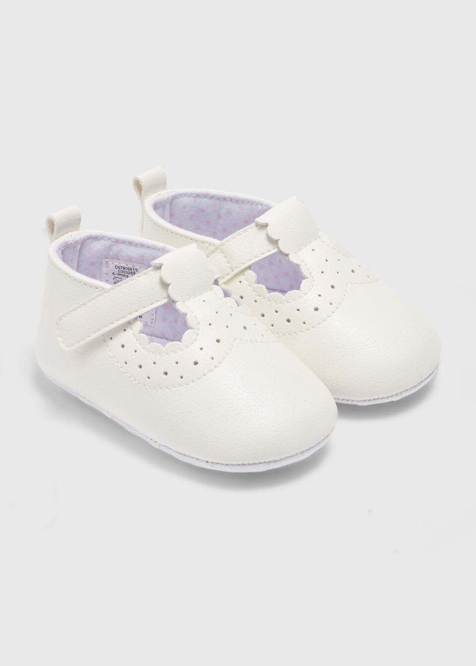 Белые туфли Baby White с фестончатым краем и Т-образной перемычкой (для новорожденных, 18 мес.), бежевый
Белые туфли Baby White с фестончатым краем и Т-образной перемычкой (для новорожденных, 18 мес.), бежевый