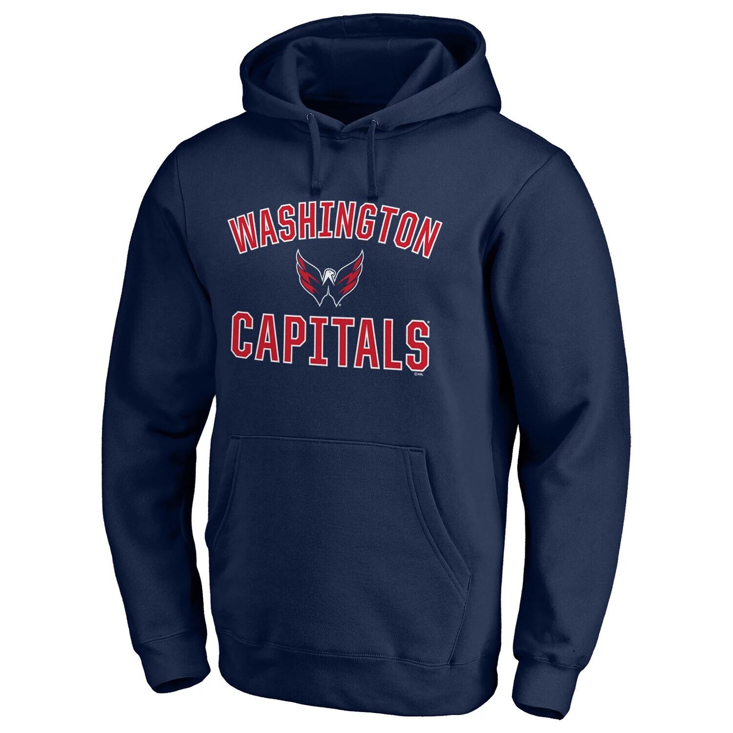 Мужской темно-синий пуловер с капюшоном с логотипом команды Washington Capitals Victory Arch Fanatics
Мужской темно-синий пуловер с капюшоном с логотипом команды Washington Capitals Victory Arch Fanatics