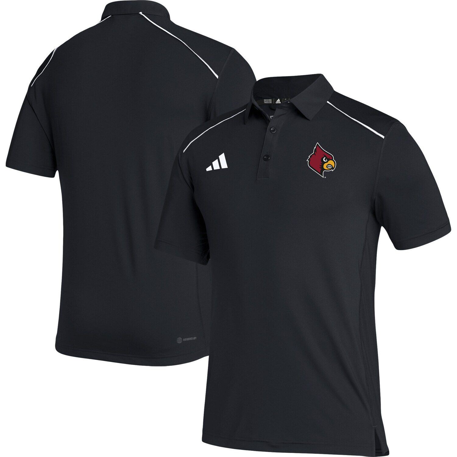 Мужская футболка-поло Adidas Louisville Cardinals Coaches черного цвета AEROREADY, Черный
Мужская футболка-поло Adidas Louisville Cardinals Coaches черного цвета AEROREADY, Черный
