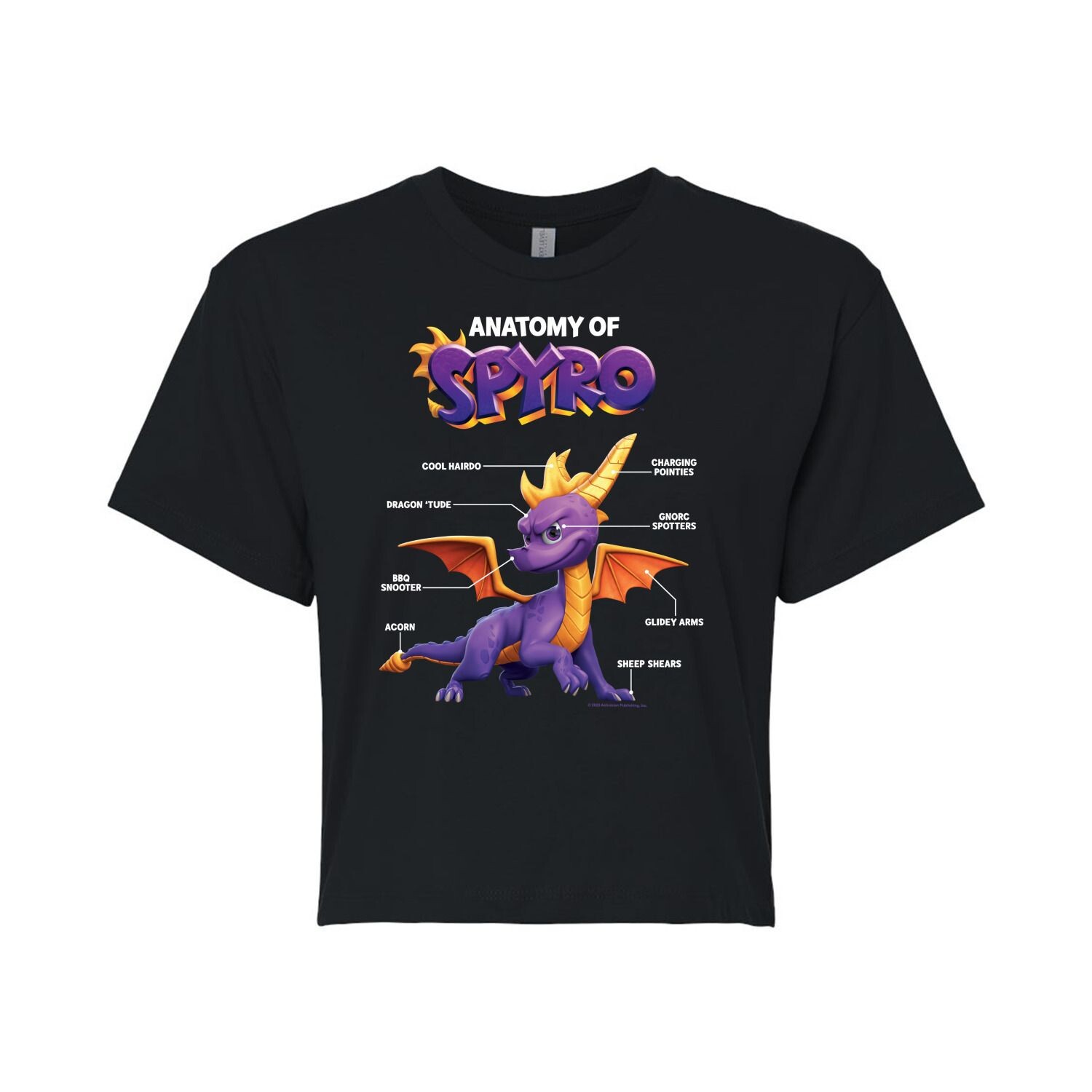 Укороченная футболка с рисунком Spyro Anatomy для юниоров Licensed Character, черный
Укороченная футболка с рисунком Spyro Anatomy для юниоров Licensed Character, черный
