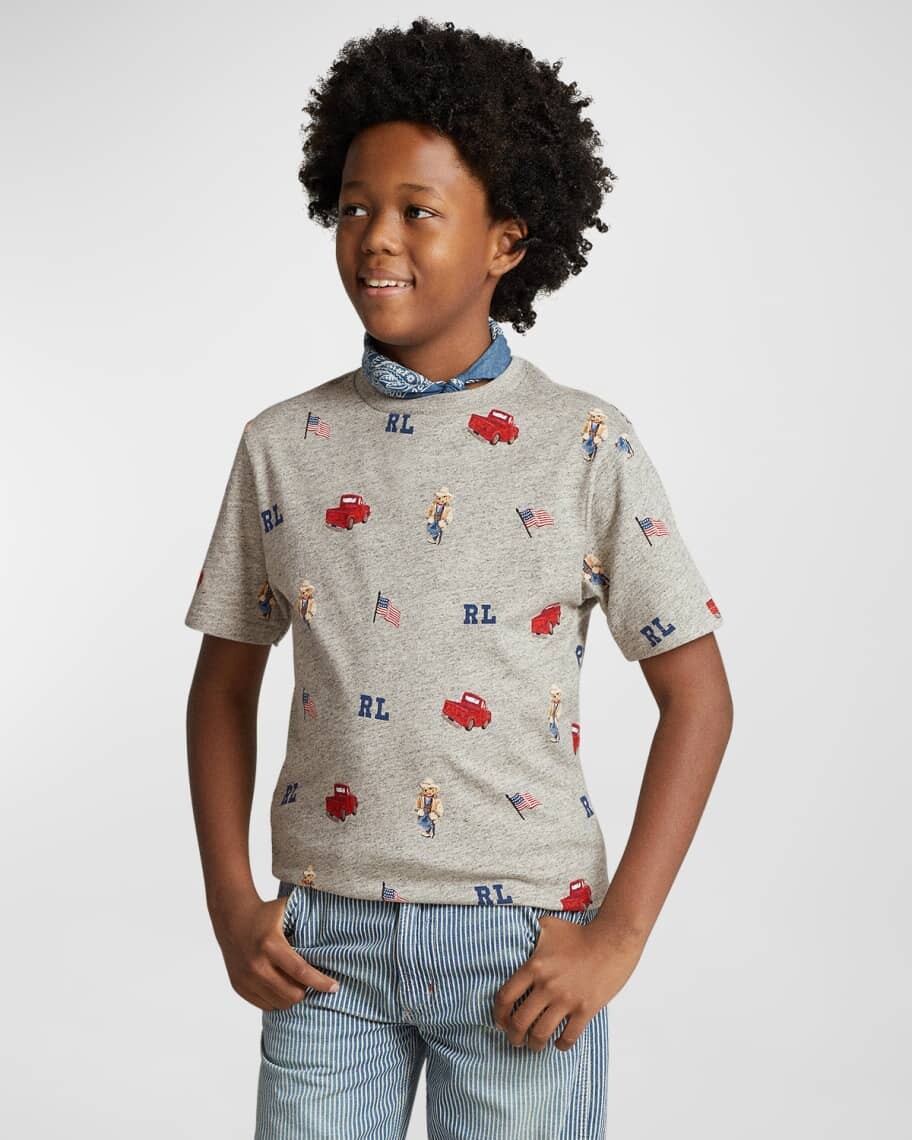 Футболка Polo Bear с рисунком для мальчика и грузовиком, размер S-XL Ralph Lauren Childrenswear
Футболка Polo Bear с рисунком для мальчика и грузовиком, размер S-XL Ralph Lauren Childrenswear