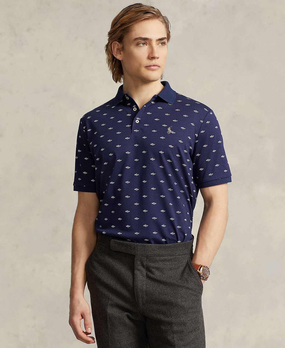 Мужская рубашка поло классического кроя из мягкого хлопка с логотипом Polo Ralph Lauren
Мужская рубашка поло классического кроя из мягкого хлопка с логотипом Polo Ralph Lauren