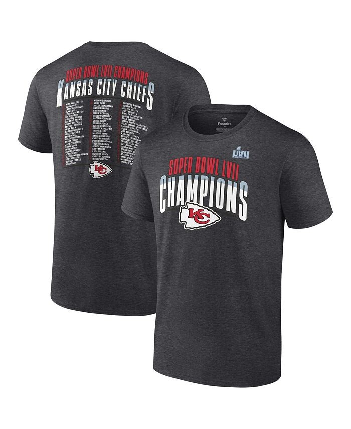 Мужская футболка с логотипом Heather Charcoal Kansas City Chiefs Super Bowl LVII Champions Made the Cut Fanatics, черный
Мужская футболка с логотипом Heather Charcoal Kansas City Chiefs Super Bowl LVII Champions Made the Cut Fanatics, черный