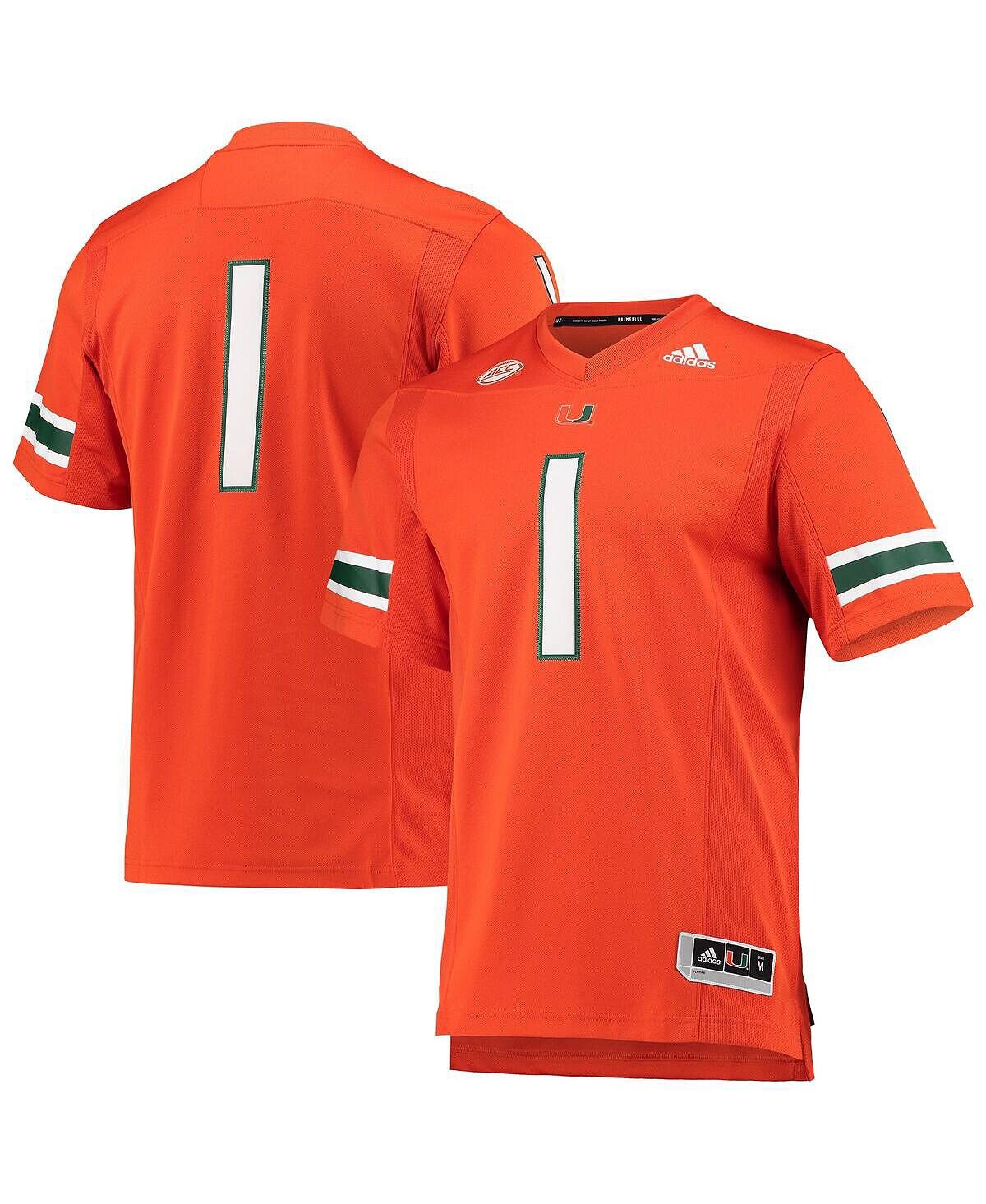 Мужская футбольная майка #1 оранжевого цвета Miami Hurricanes Team Premier Premier adidas
Мужская футбольная майка #1 оранжевого цвета Miami Hurricanes Team Premier Premier adidas