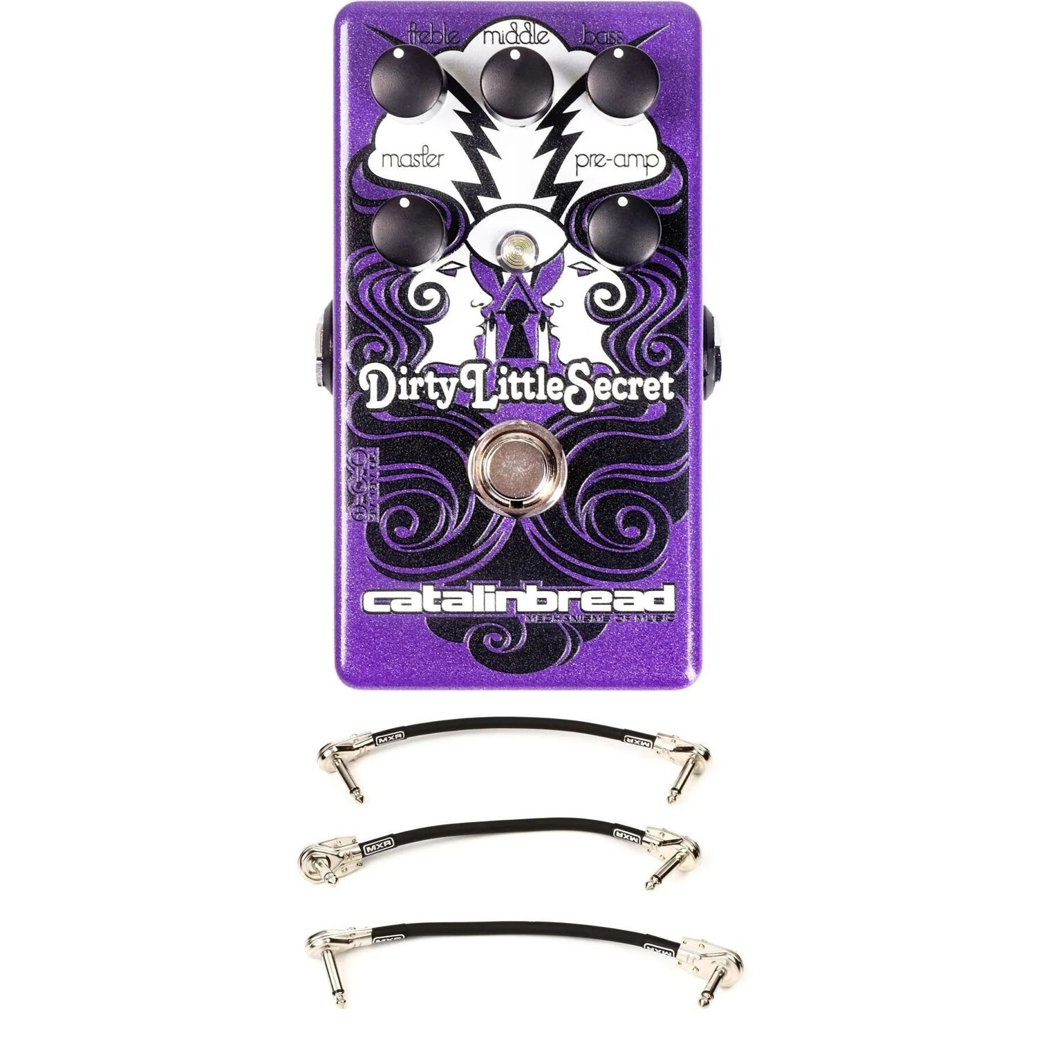 Педаль Overdrive Catalinbread Dirty Little Secret Purple Foundation и 3 соединительных кабеля
Педаль Overdrive Catalinbread Dirty Little Secret Purple Foundation и 3 соединительных кабеля