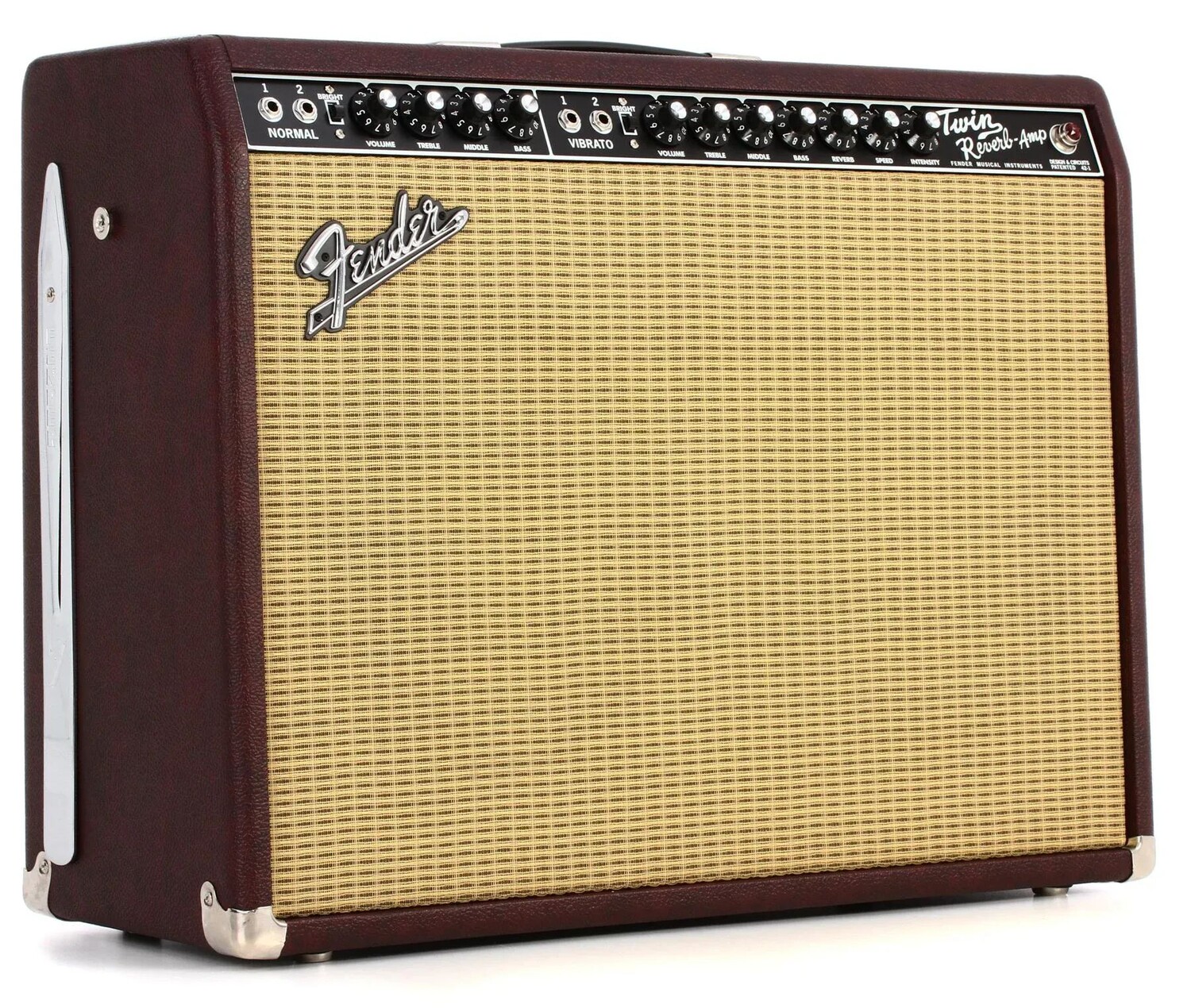 Fender '65 Twin Reverb Neo 2x12 дюймов, 85-ваттный ламповый комбоусилитель - винно-красный, эксклюзивно для Sweetwater
Fender '65 Twin Reverb Neo 2x12 дюймов, 85-ваттный ламповый комбоусилитель - винно-красный, эксклюзивно для Sweetwater