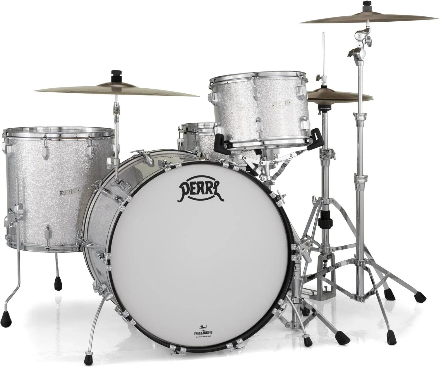 Pearl President Series Deluxe PSD943XP/C Набор из 3 предметов в виде ракушек — серебристый блеск
Pearl President Series Deluxe PSD943XP/C Набор из 3 предметов в виде ракушек — серебристый блеск