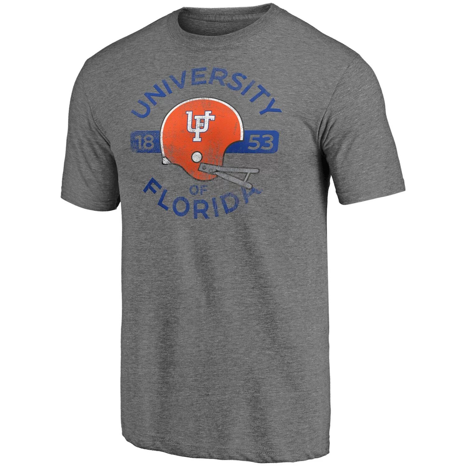 Мужская футболка с фирменным принтом серого цвета Florida Gators Throwback Helmet Tri-Blend Fanatics
Мужская футболка с фирменным принтом серого цвета Florida Gators Throwback Helmet Tri-Blend Fanatics