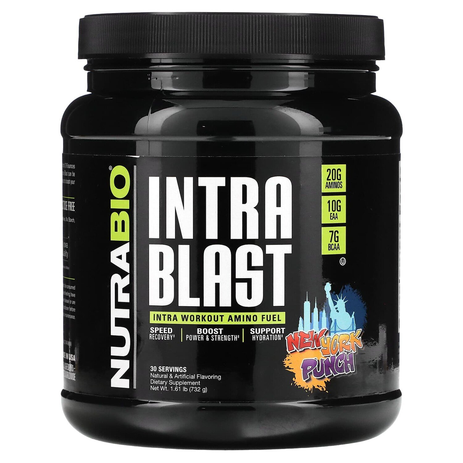 Intra Blast, топливо для мышц во время тренировки, New York Punch, 732 г (1,61 фунта), NutraBio
Intra Blast, топливо для мышц во время тренировки, New York Punch, 732 г (1,61 фунта), NutraBio