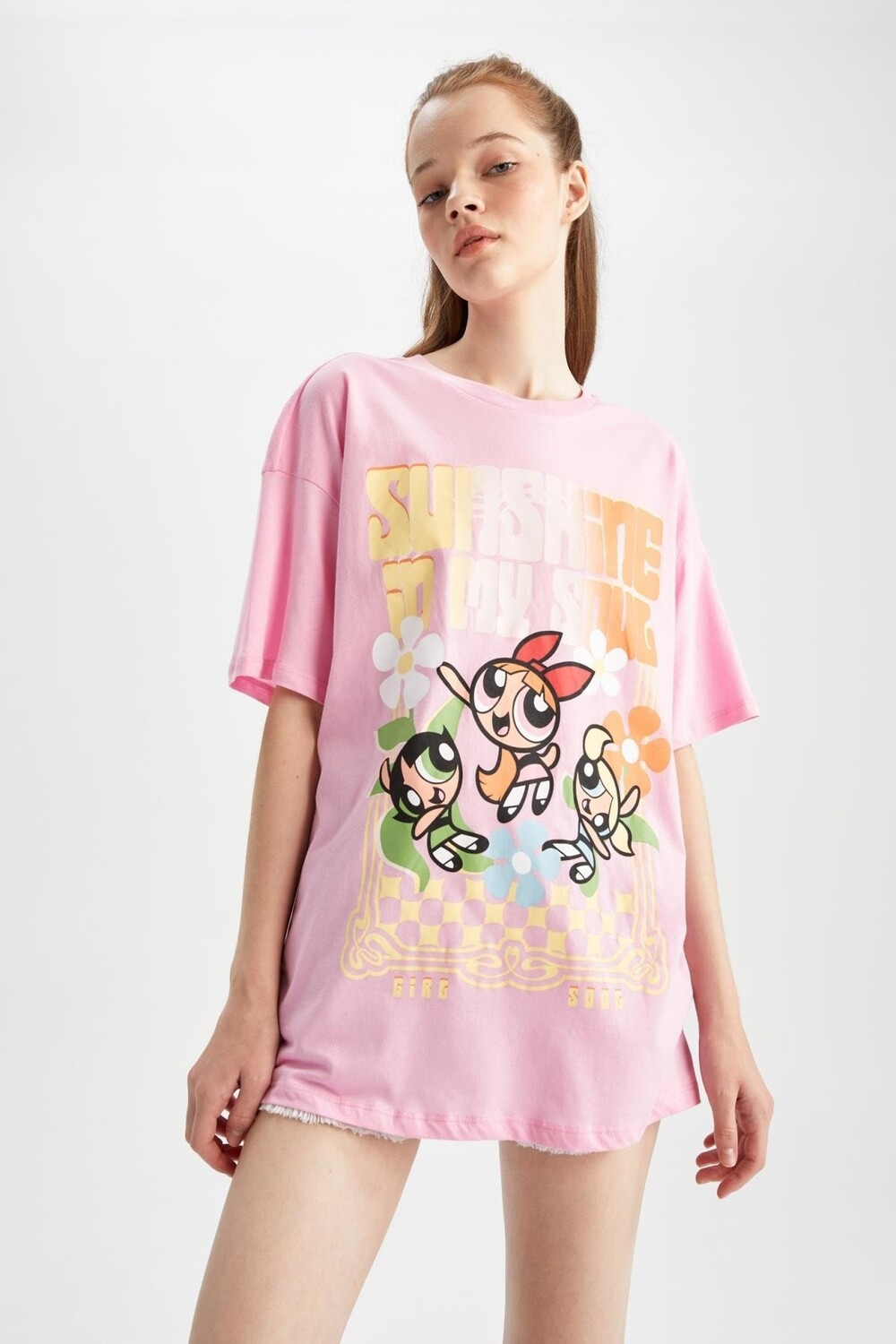 Футболка Cool Powerpuff Girls Oversize с круглым вырезом и короткими рукавами из 100 % хлопка DeFacto, розовый
Футболка Cool Powerpuff Girls Oversize с круглым вырезом и короткими рукавами из 100 % хлопка DeFacto, розовый
