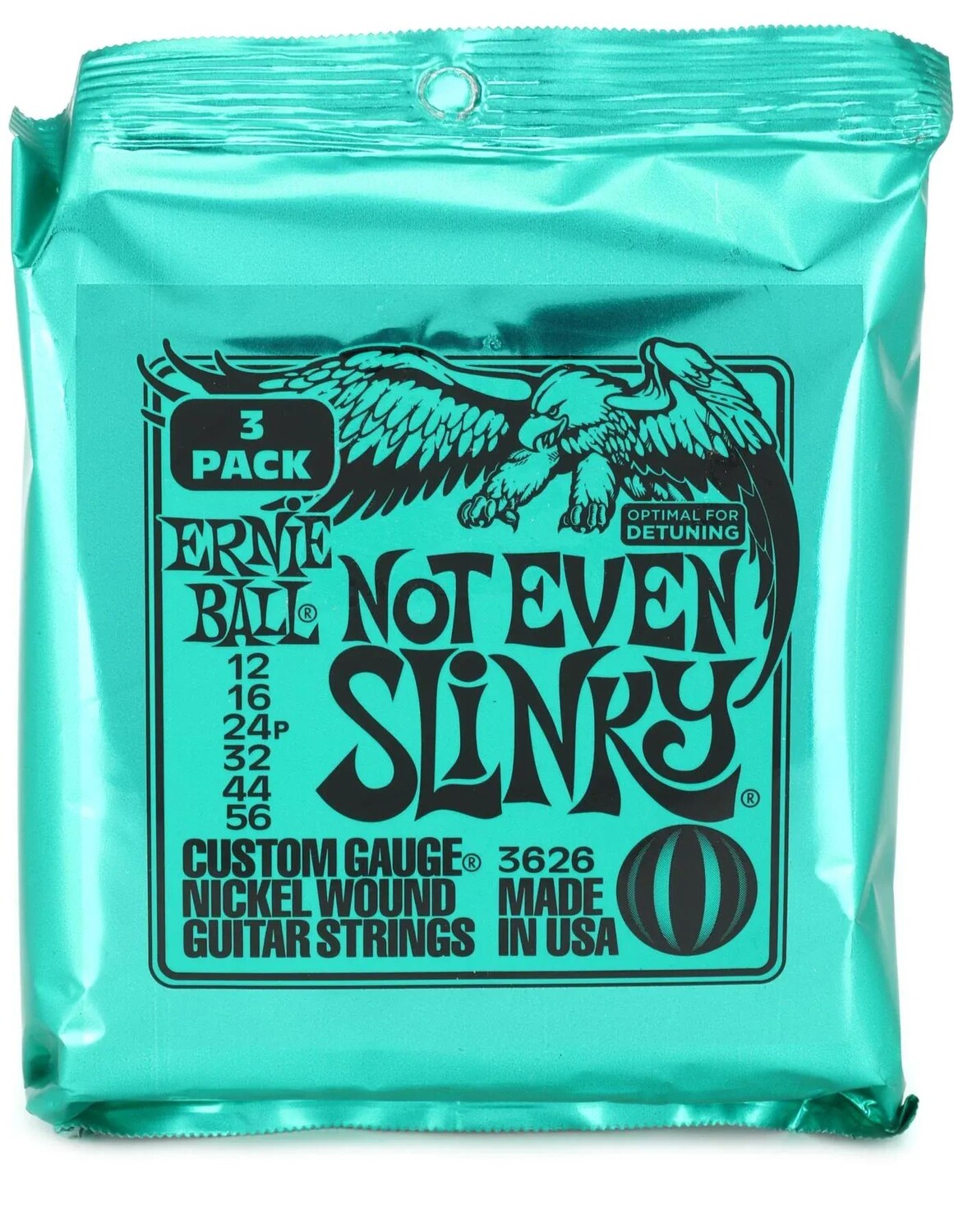 Струны для электрогитары Ernie Ball 3626 Not Even Slinky с никелевой обмоткой — заводские размеры .012-.056 (3 шт.)
Струны для электрогитары Ernie Ball 3626 Not Even Slinky с никелевой обмоткой — заводские размеры .012-.056 (3 шт.)
