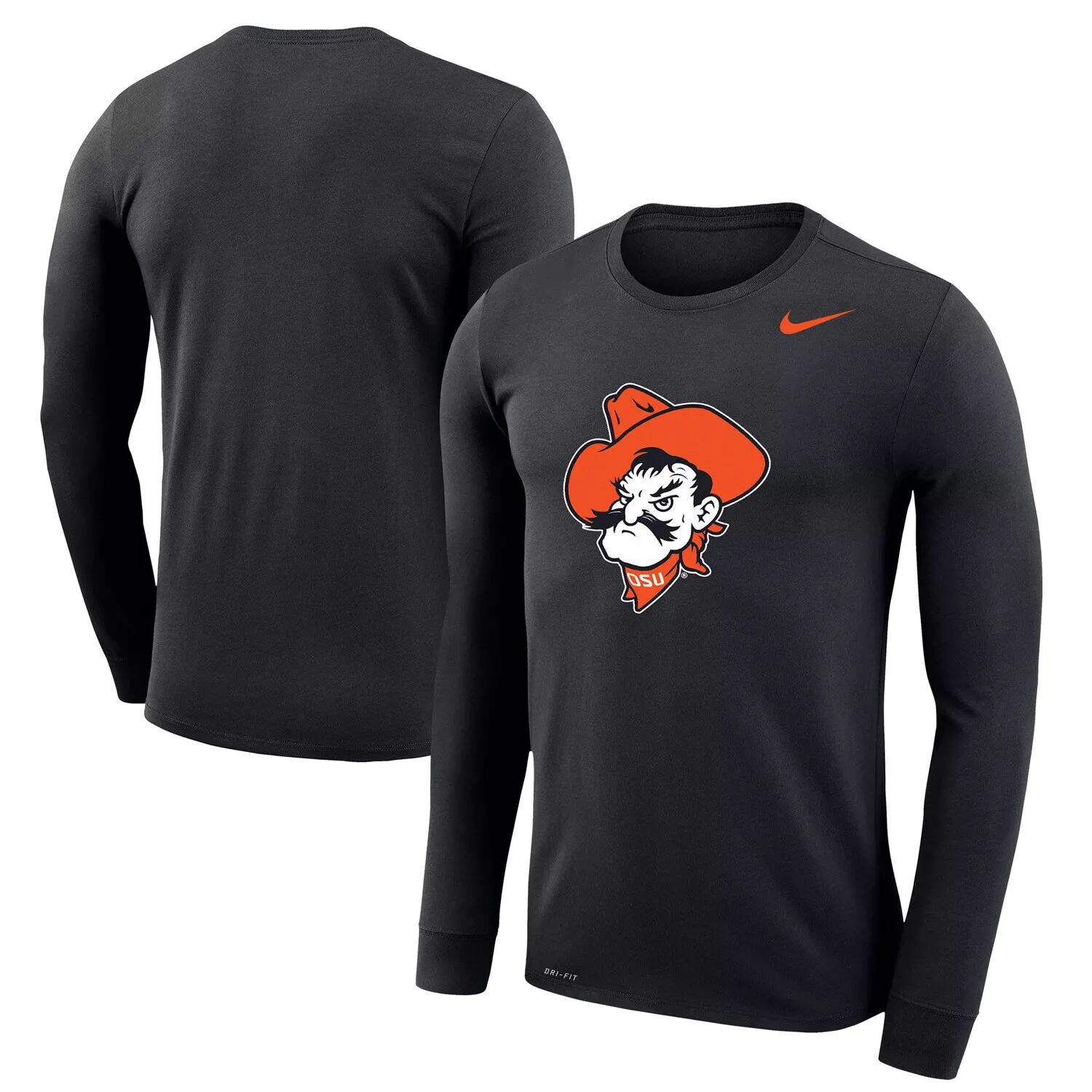 Мужская черная футболка с длинным рукавом Nike Oklahoma State Cowboys School Alternate Logo Legend Performance
Мужская черная футболка с длинным рукавом Nike Oklahoma State Cowboys School Alternate Logo Legend Performance