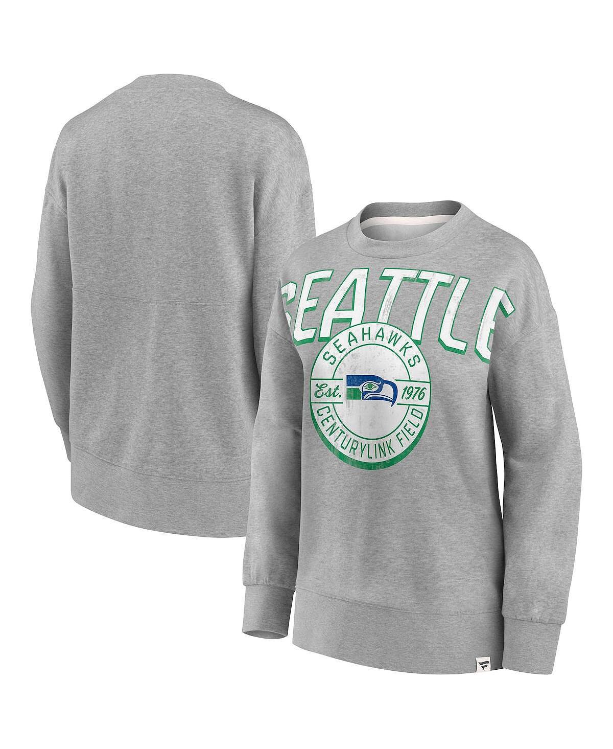Женский серый пуловер с логотипом Seattle Seahawks Jump Distribution Tri-Blend, толстовка Fanatics
Женский серый пуловер с логотипом Seattle Seahawks Jump Distribution Tri-Blend, толстовка Fanatics