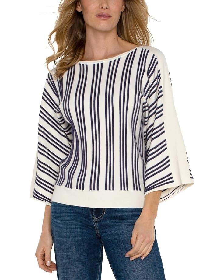 Свитер Liverpool Los Angeles 3/4 Sleeve Boat Neck Dolman Sweater, цвет Cream/Navy Stripe
Свитер Liverpool Los Angeles 3/4 Sleeve Boat Neck Dolman Sweater, цвет Cream/Navy Stripe