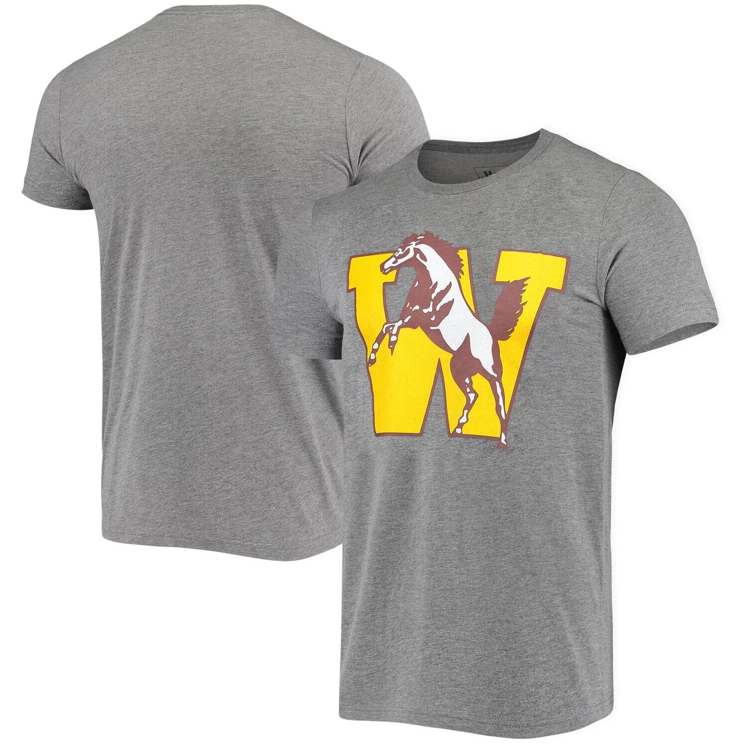 Мужская серая футболка Homefield Heathered Western Michigan Broncos с логотипом Tri-Blend 1976-1997 гг.
Мужская серая футболка Homefield Heathered Western Michigan Broncos с логотипом Tri-Blend 1976-1997 гг.