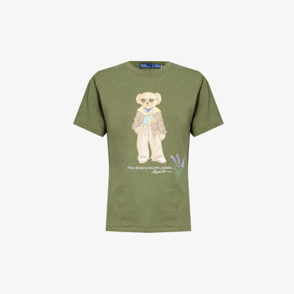 Футболка узкого кроя из хлопкового джерси с фирменным принтом Polo Ralph Lauren, цвет garden trail
Футболка узкого кроя из хлопкового джерси с фирменным принтом Polo Ralph Lauren, цвет garden trail