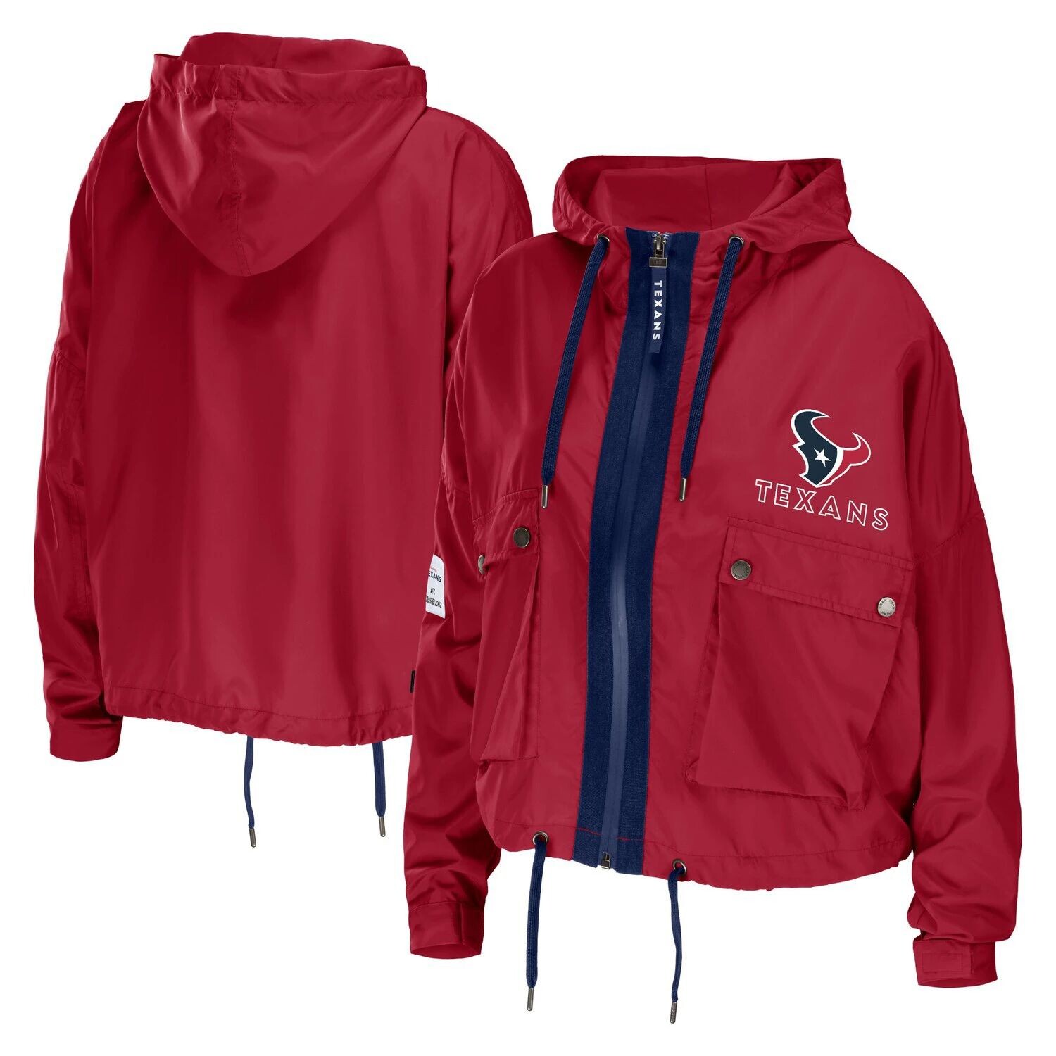 Женская WEAR by Erin Andrews Красная куртка с капюшоном на молнии Houston Texans во всю длину
Женская WEAR by Erin Andrews Красная куртка с капюшоном на молнии Houston Texans во всю длину