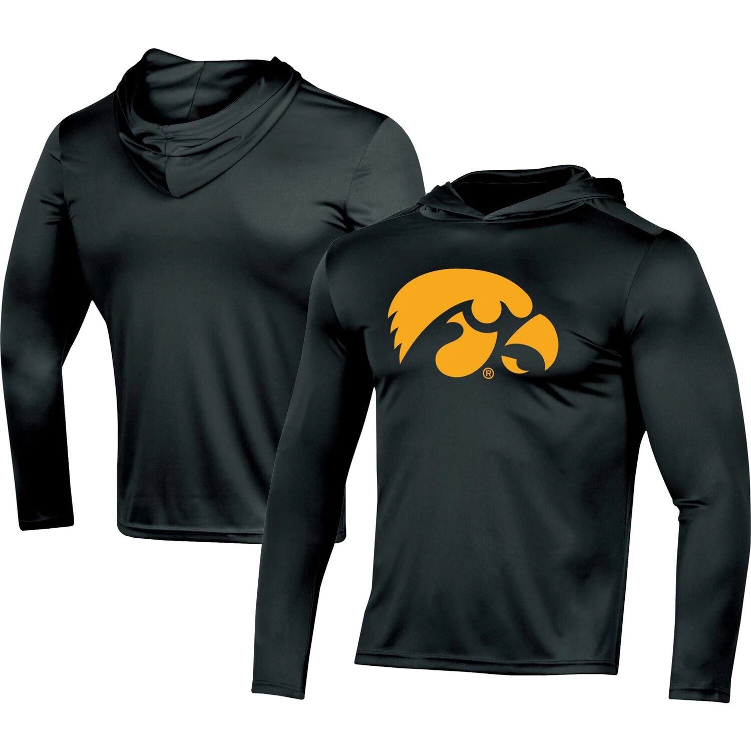 Мужская черная футболка с капюшоном и длинными рукавами с логотипом Champion Iowa Hawkeyes, Черный
Мужская черная футболка с капюшоном и длинными рукавами с логотипом Champion Iowa Hawkeyes, Черный