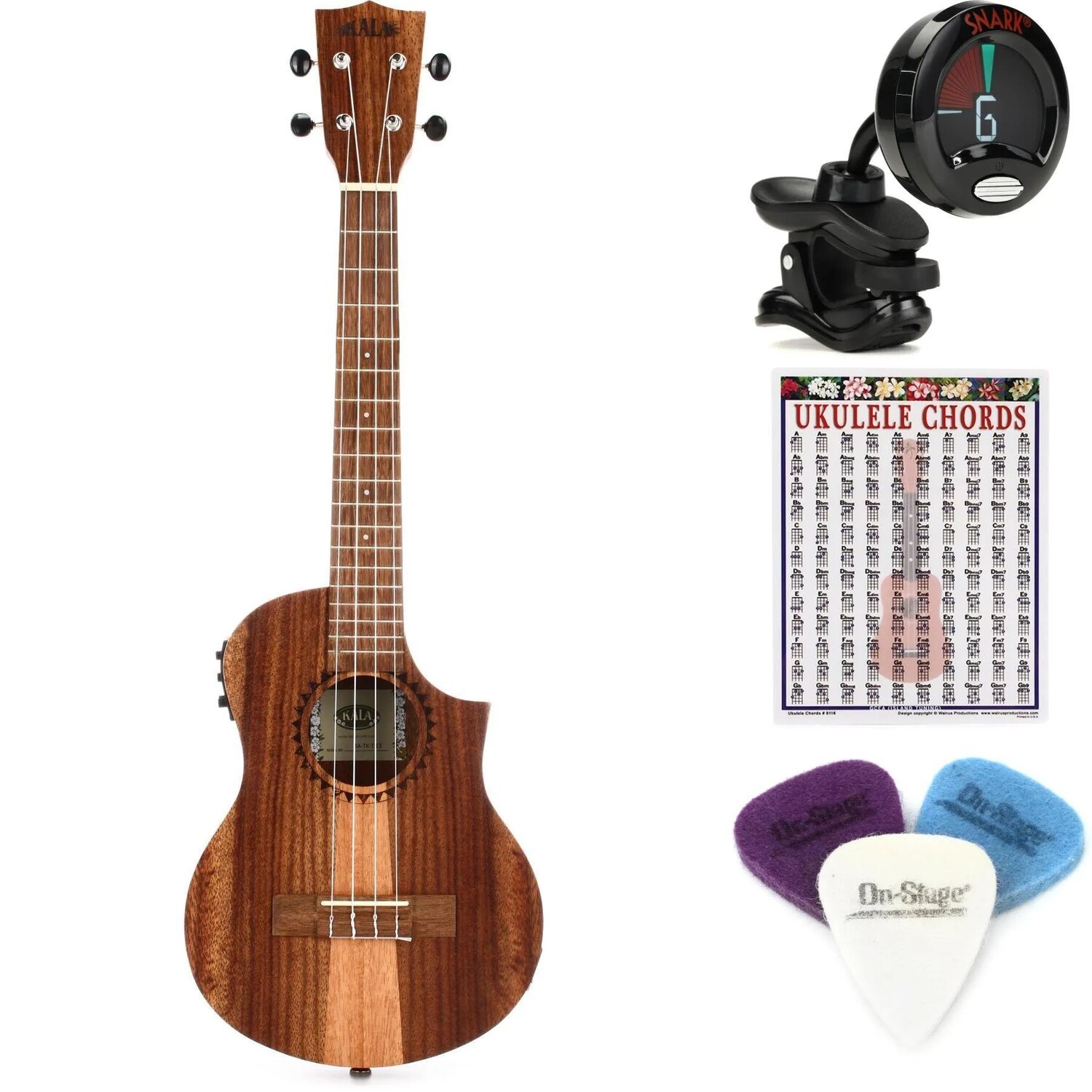 Новый комплект акустической и электрической укулеле Kala Teak Tri-Top Tenor Essential — натуральный
Новый комплект акустической и электрической укулеле Kala Teak Tri-Top Tenor Essential — натуральный