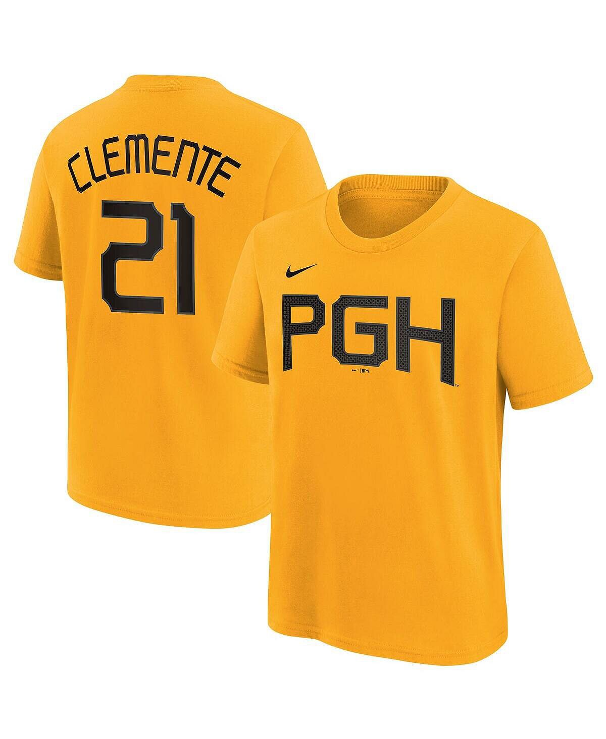 Футболка Big Boys Roberto Clemente Gold Pittsburgh Pirates 2023 City Connect с именем и номером Nike
Футболка Big Boys Roberto Clemente Gold Pittsburgh Pirates 2023 City Connect с именем и номером Nike