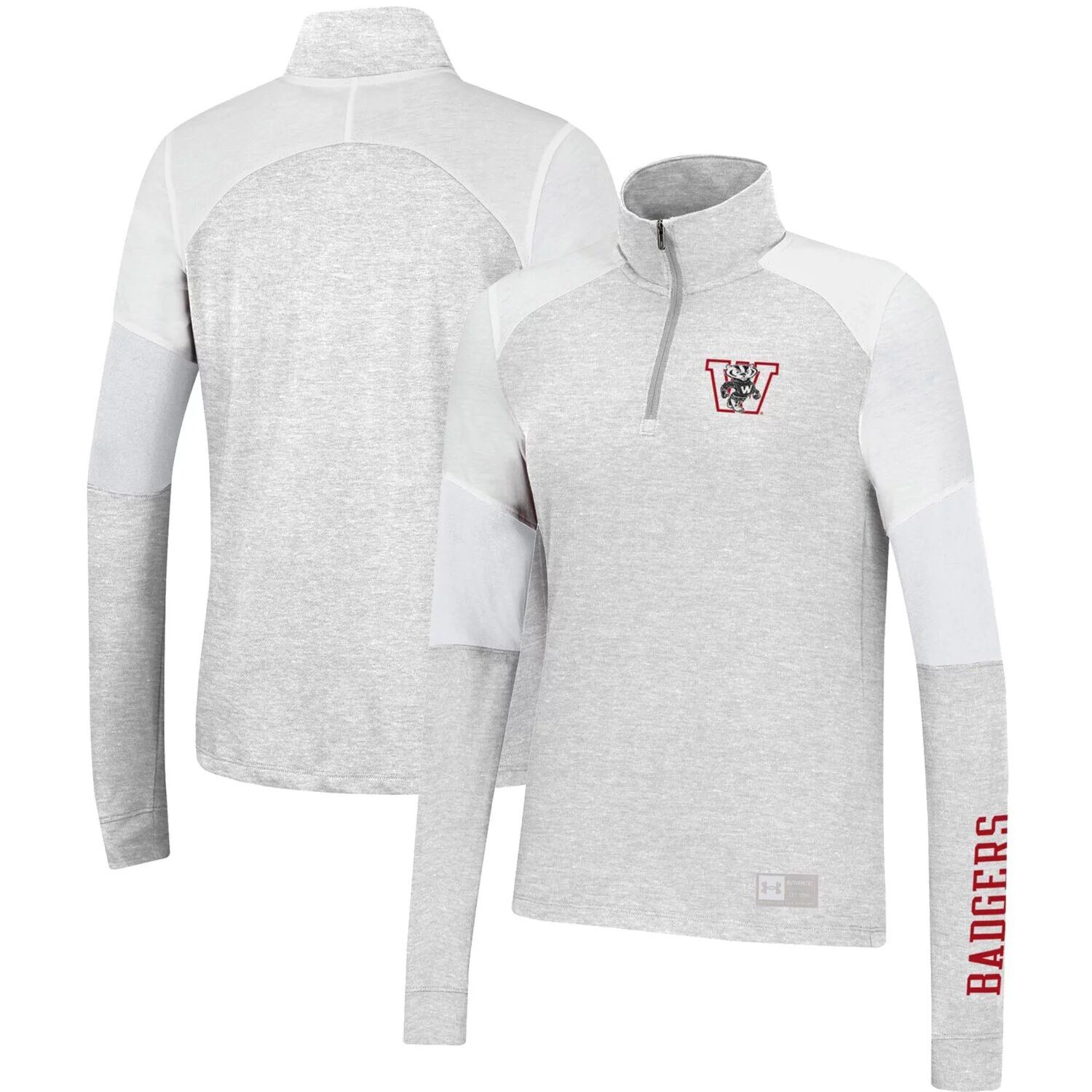 Женская утепленная серая куртка Wisconsin Badgers с рукавами реглан и молнией четверти Under Armour Under Armour
Женская утепленная серая куртка Wisconsin Badgers с рукавами реглан и молнией четверти Under Armour Under Armour