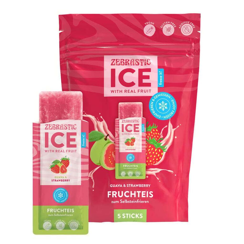 Zebrastic Ice – фруктовое мороженое для самозаморозки – Гуава и Клубника (250г/5х50г) Ds Produkte
Zebrastic Ice – фруктовое мороженое для самозаморозки – Гуава и Клубника (250г/5х50г) Ds Produkte