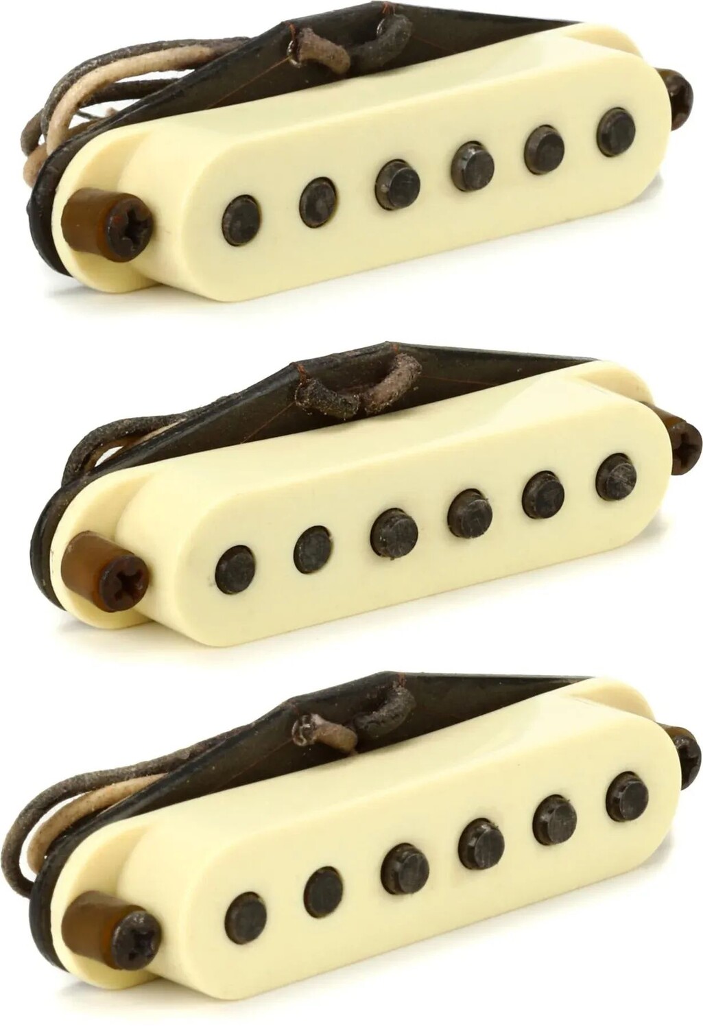Набор звукоснимателей Seymour Duncan Antiquity Texas Hot Strat Single Coil из трех частей — состаренный белый
Набор звукоснимателей Seymour Duncan Antiquity Texas Hot Strat Single Coil из трех частей — состаренный белый