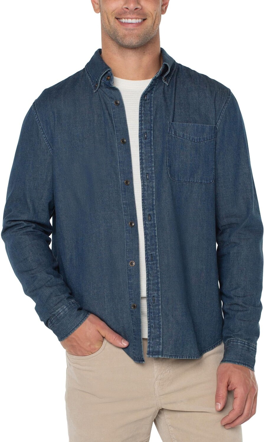 Куртка Woven Chambray Shirt with Button Collar Liverpool Los Angeles, цвет Vintage Chambray
Куртка Woven Chambray Shirt with Button Collar Liverpool Los Angeles, цвет Vintage Chambray