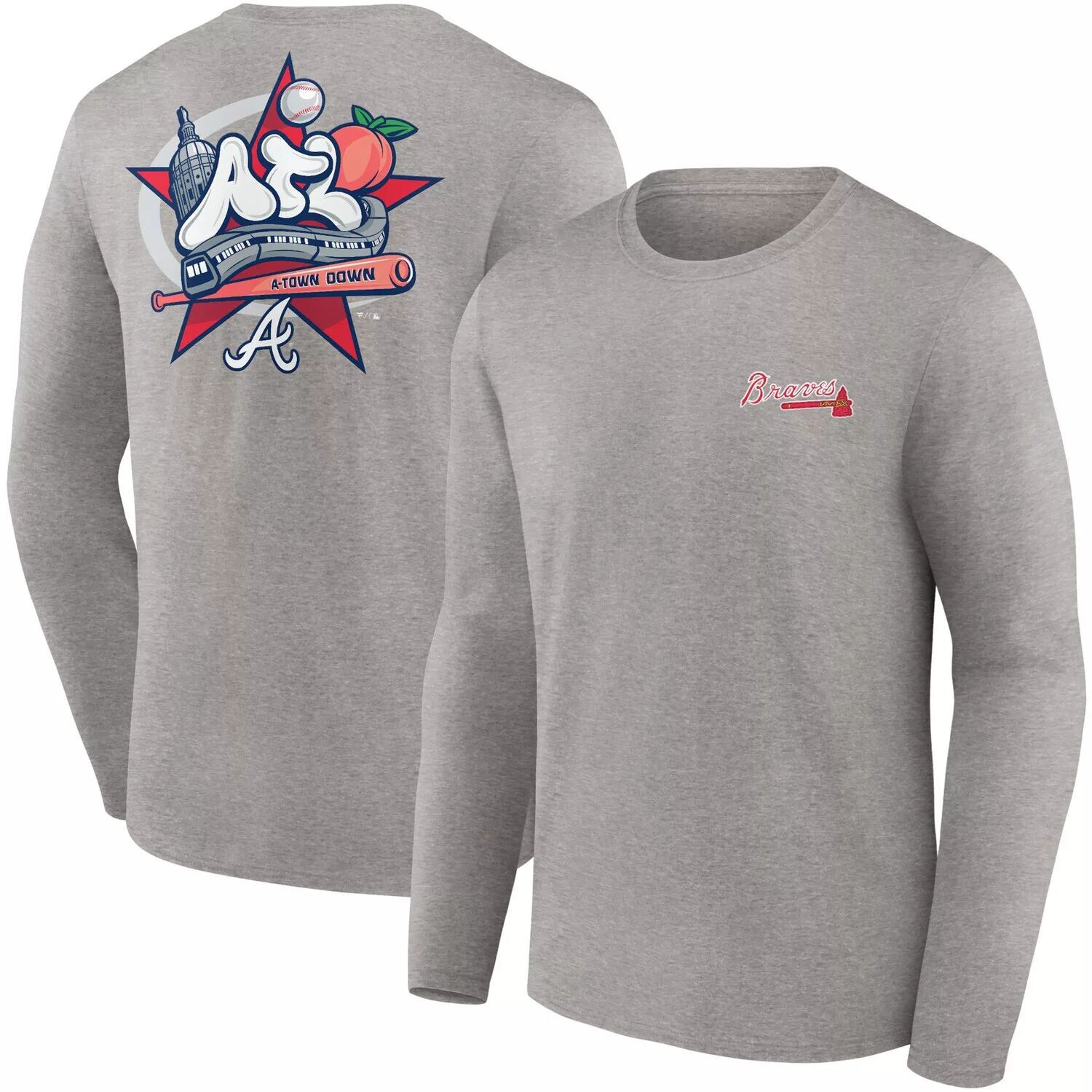 Мужская фирменная серая футболка с длинными рукавами Atlanta Braves A-Town Down Hometown Collection Fanatics, Серый
Мужская фирменная серая футболка с длинными рукавами Atlanta Braves A-Town Down Hometown Collection Fanatics, Серый
