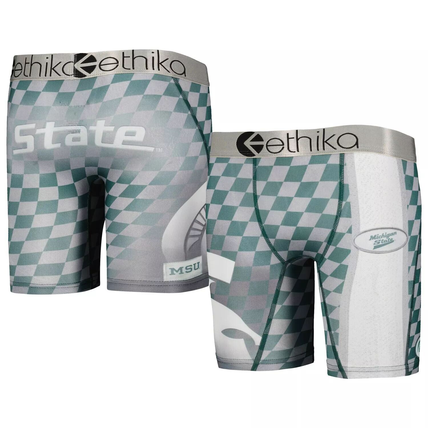 Молодежные боксеры в шахматную клетку Ethika Green Michigan State Spartans Podium Unbranded
Молодежные боксеры в шахматную клетку Ethika Green Michigan State Spartans Podium Unbranded