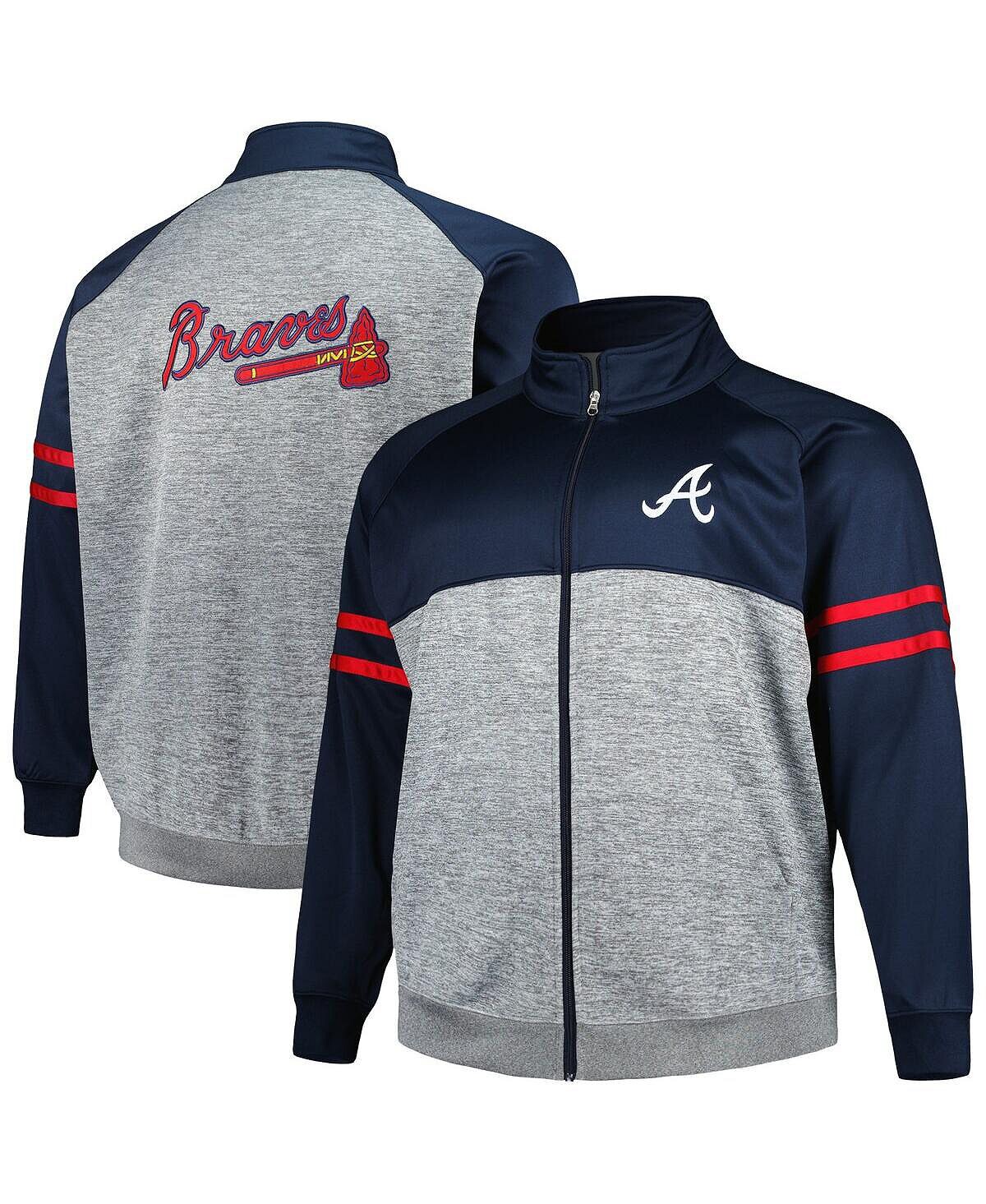Мужская спортивная куртка Atlanta Braves Big and Tall с молнией во всю длину темно-синего цвета цвета реглан Profile
Мужская спортивная куртка Atlanta Braves Big and Tall с молнией во всю длину темно-синего цвета цвета реглан Profile