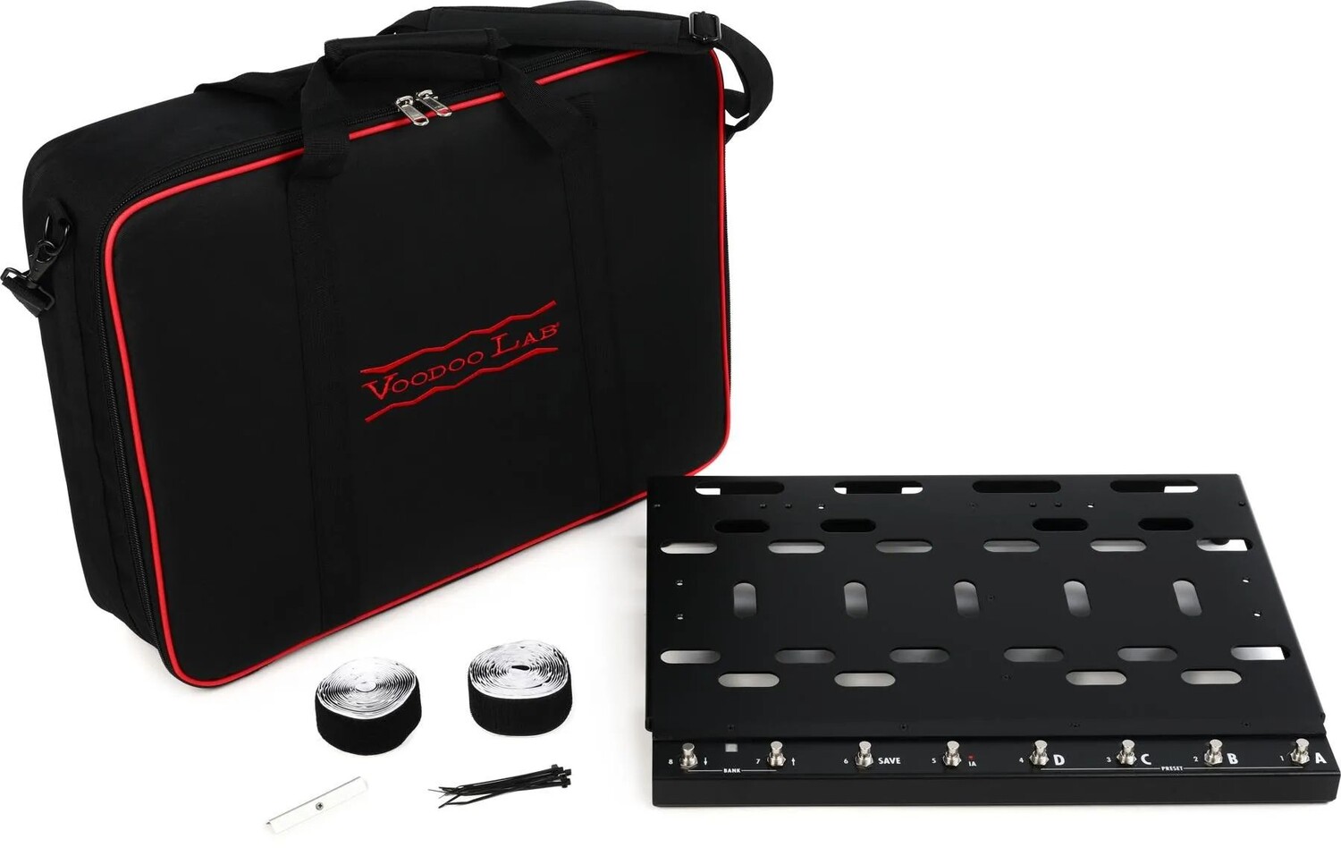Пакет Voodoo Lab Dingbat Pedalboard PX — коммутатор PX-8 Plus и сумка для инструментов
Пакет Voodoo Lab Dingbat Pedalboard PX — коммутатор PX-8 Plus и сумка для инструментов