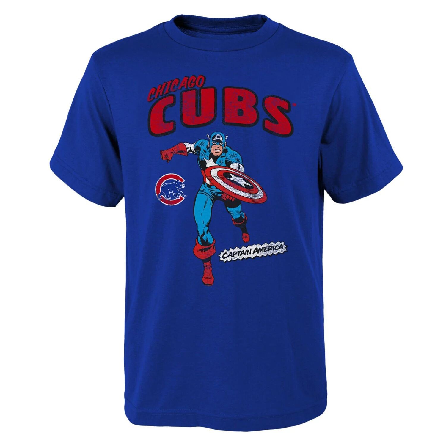 Молодежная футболка команды Royal Chicago Cubs «Капитан Америка Marvel» Outerstuff
Молодежная футболка команды Royal Chicago Cubs «Капитан Америка Marvel» Outerstuff