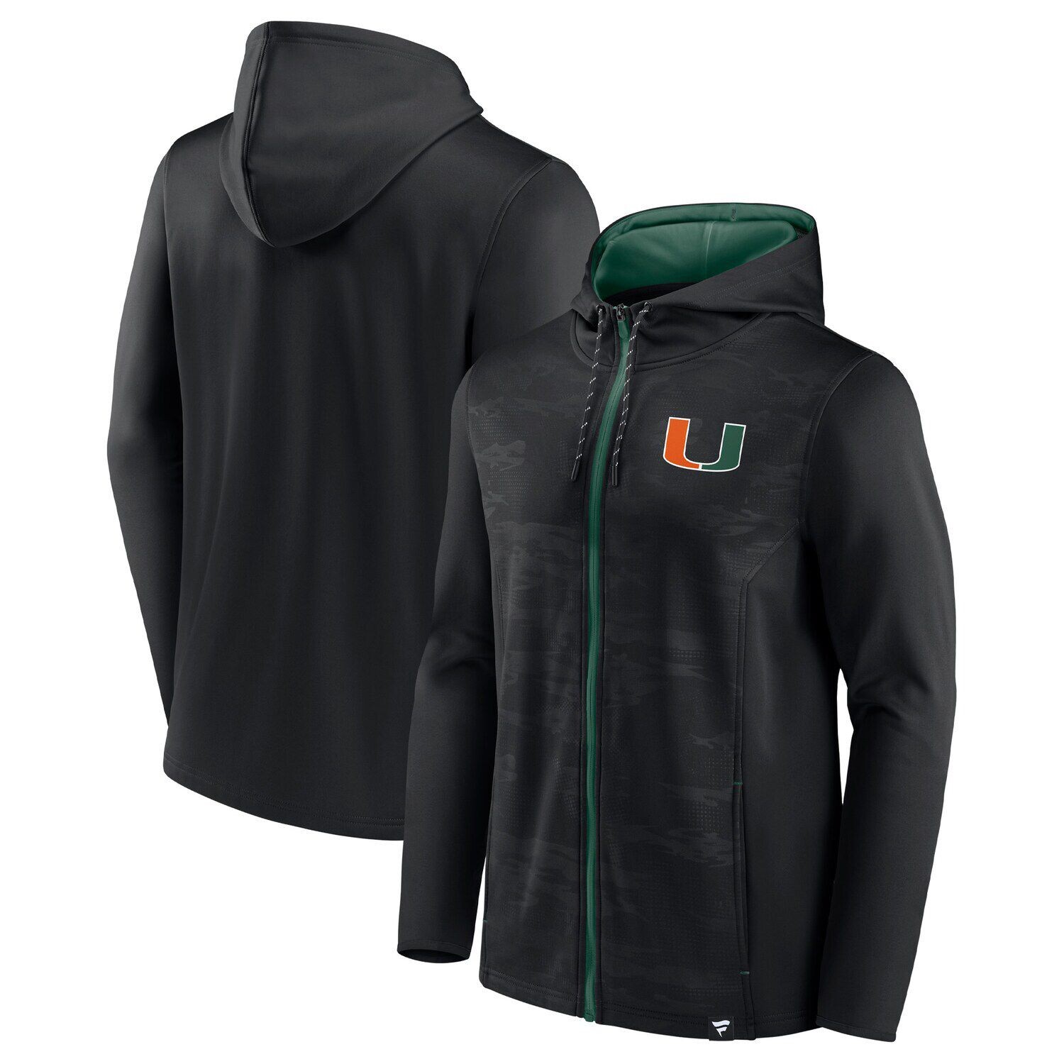 Мужская черная фирменная толстовка с капюшоном с молнией во всю длину Miami Hurricanes Ball Carrier Fanatics
Мужская черная фирменная толстовка с капюшоном с молнией во всю длину Miami Hurricanes Ball Carrier Fanatics
