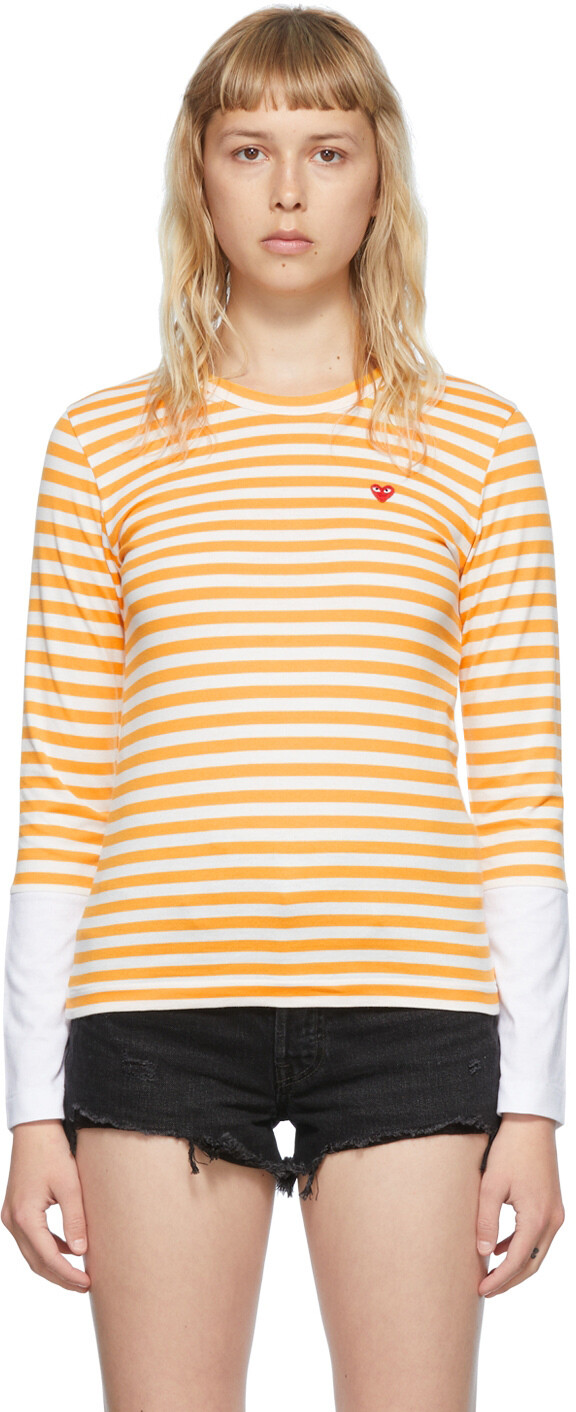 Белая хлопковая футболка с длинным рукавом Comme Des Garcons, цвет Yellow/White
Белая хлопковая футболка с длинным рукавом Comme Des Garcons, цвет Yellow/White