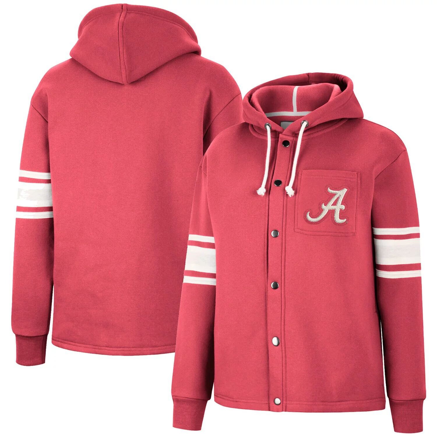 Женская куртка с капюшоном в полоску и застежкой на пуговицы Colosseum Crimson Alabama Crimson Tide Mia Colosseum
Женская куртка с капюшоном в полоску и застежкой на пуговицы Colosseum Crimson Alabama Crimson Tide Mia Colosseum