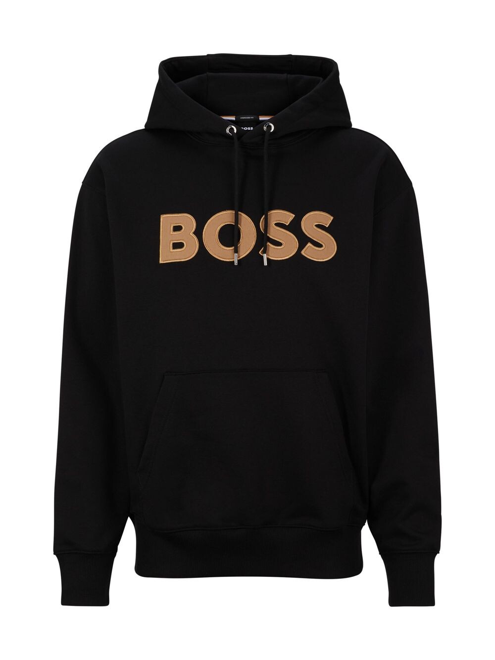 Худи свободного кроя из органического хлопка с аппликацией с логотипом BOSS, черный
Худи свободного кроя из органического хлопка с аппликацией с логотипом BOSS, черный