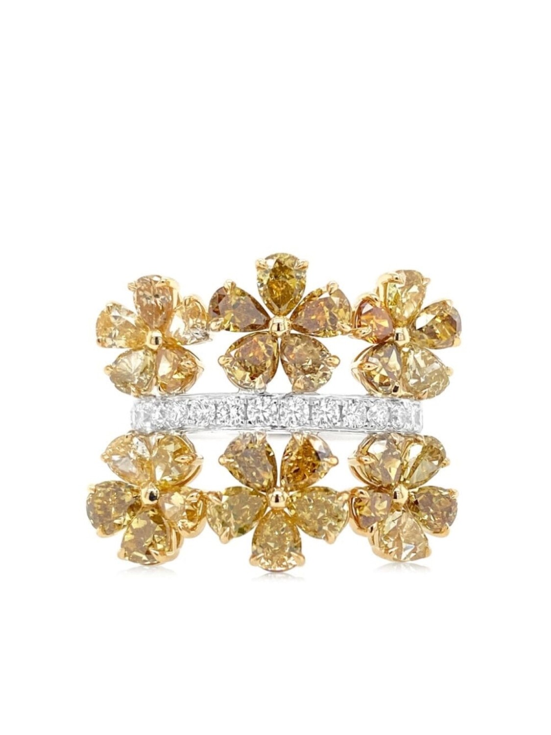 Коктейльное кольцо с желтым бриллиантом из 18-каратного белого золота HYT Jewelry, золотой
Коктейльное кольцо с желтым бриллиантом из 18-каратного белого золота HYT Jewelry, золотой