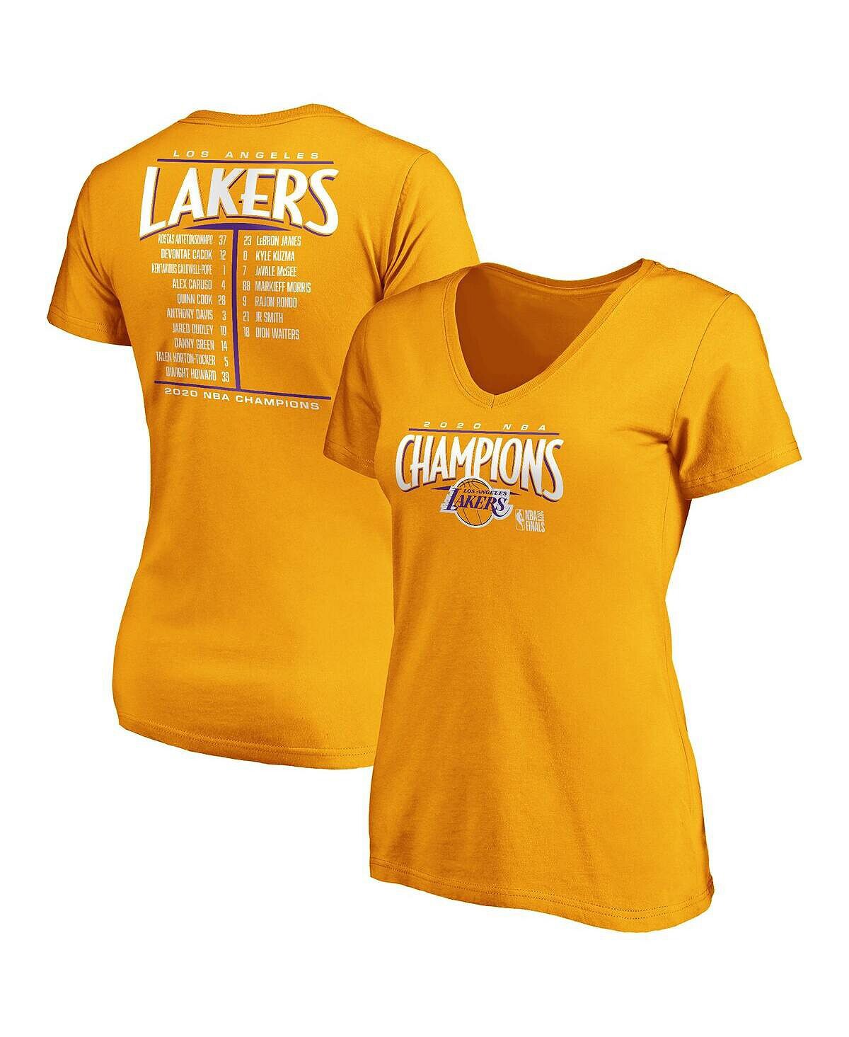 Женская футболка Los Angeles Lakers 2020 Finals NBA Champions Streaking Dunk с v-образным вырезом Fanatics, золотой, Желтый
Женская футболка Los Angeles Lakers 2020 Finals NBA Champions Streaking Dunk с v-образным вырезом Fanatics, золотой, Желтый