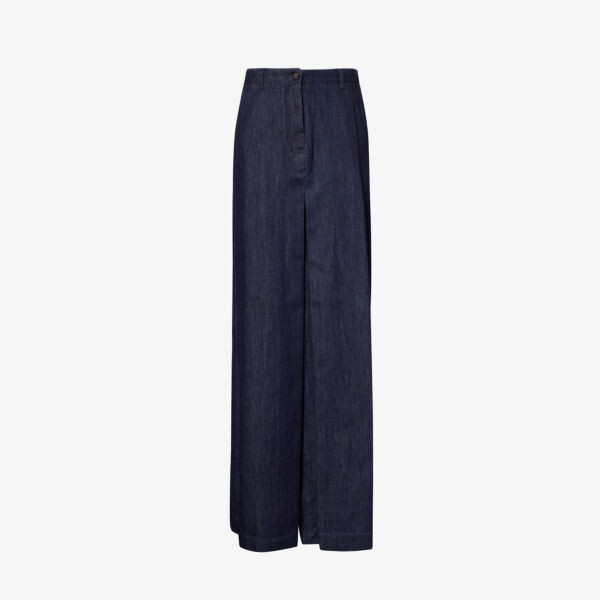 Джинсовая юбка макси с высокой посадкой и разрезом по краю Dries Van Noten, индиго
Джинсовая юбка макси с высокой посадкой и разрезом по краю Dries Van Noten, индиго