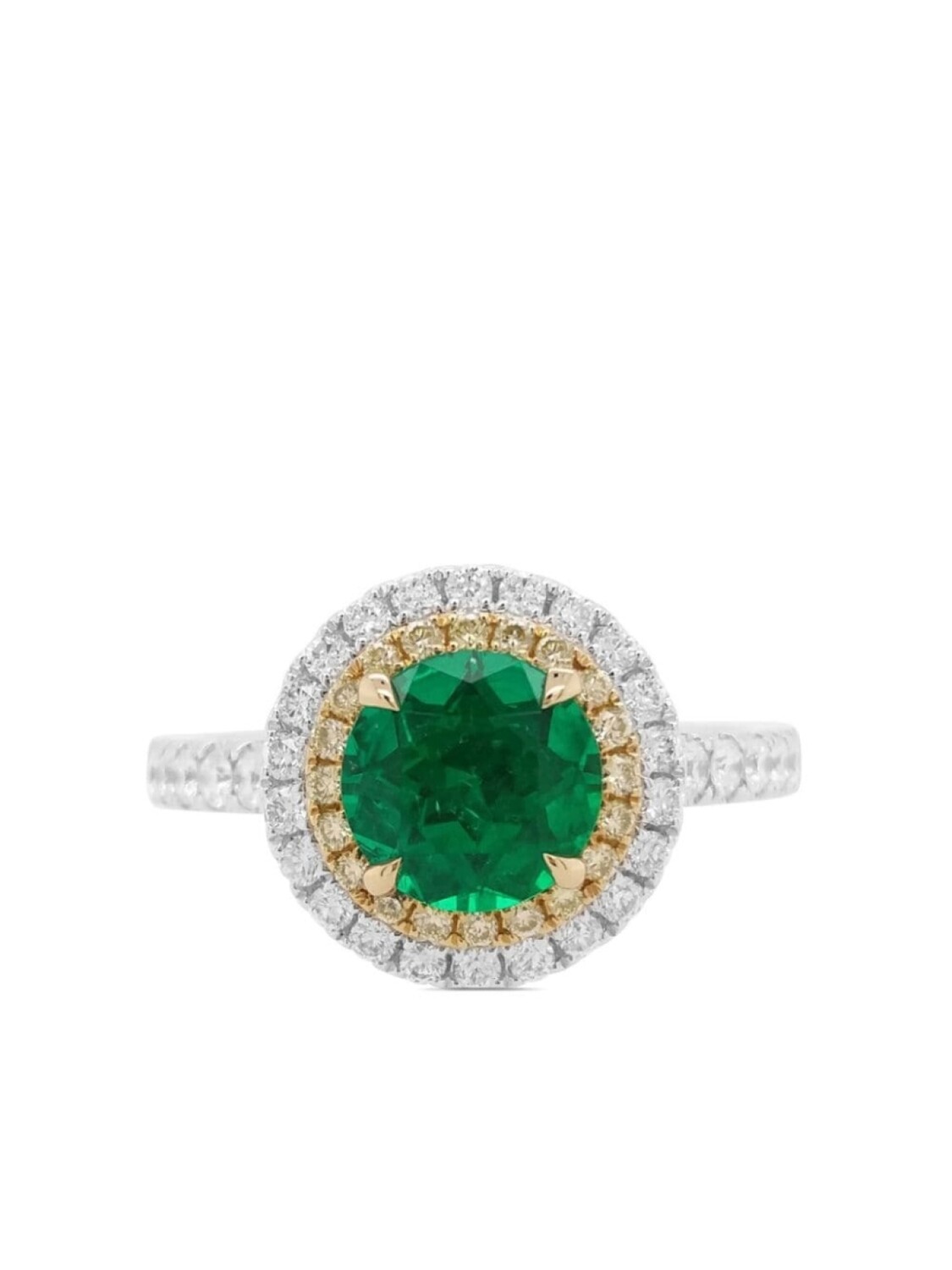 Кольцо из 18-каратного белого золота с бриллиантами и изумрудами HYT Jewelry, белый
Кольцо из 18-каратного белого золота с бриллиантами и изумрудами HYT Jewelry, белый