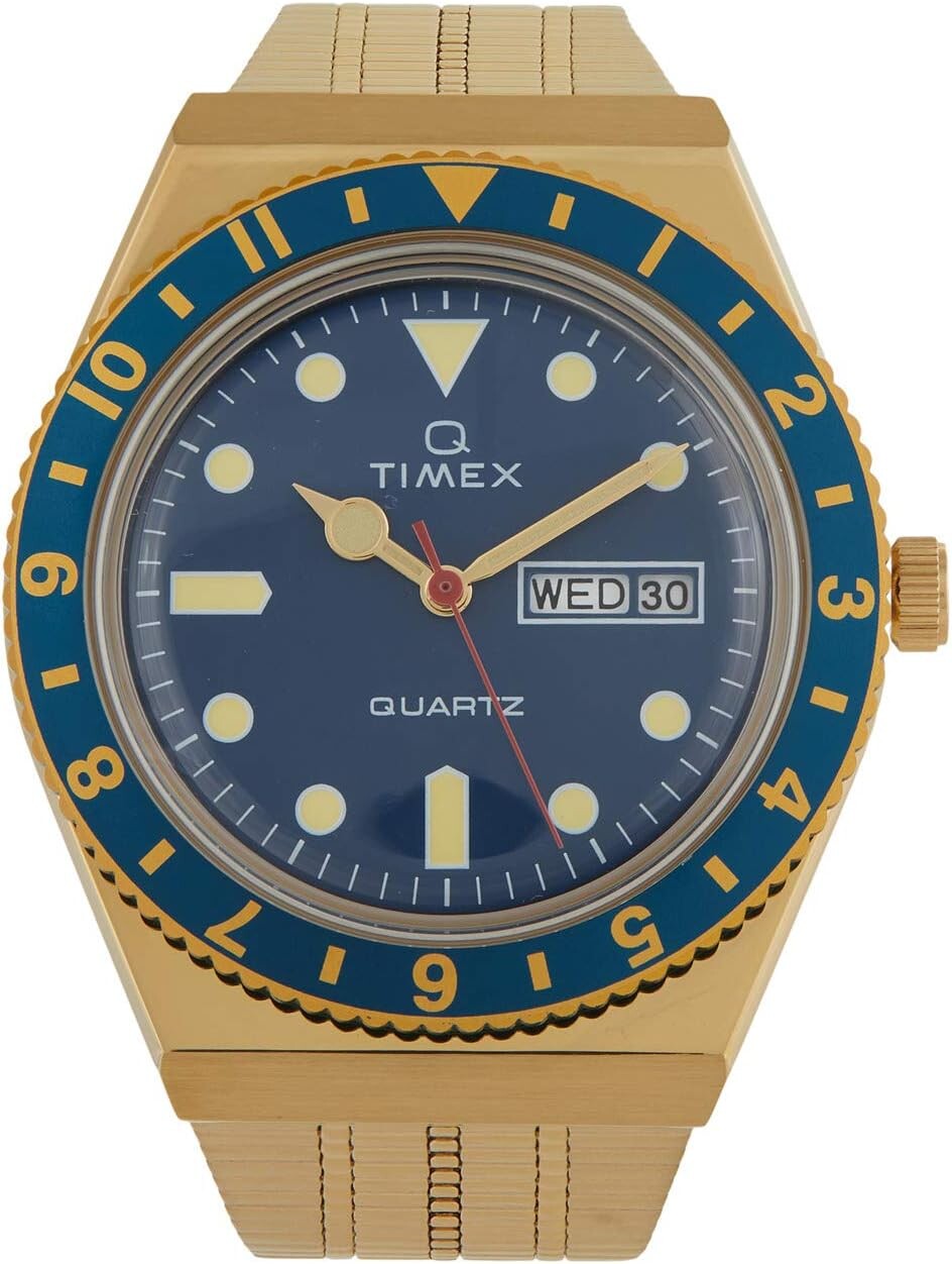 Часы 38 mm Q Timex Color Series Stainless Steel Case Timex, цвет Gold/Blue/Gold
Часы 38 mm Q Timex Color Series Stainless Steel Case Timex, цвет Gold/Blue/Gold